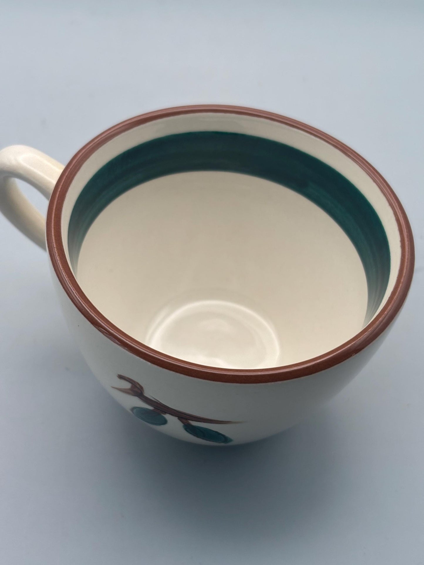 Stangl Pottery Coffee Cup Fruit Design Potteries from Trenton, NJ Hand Painted Mug, Lover Antiques Vintage