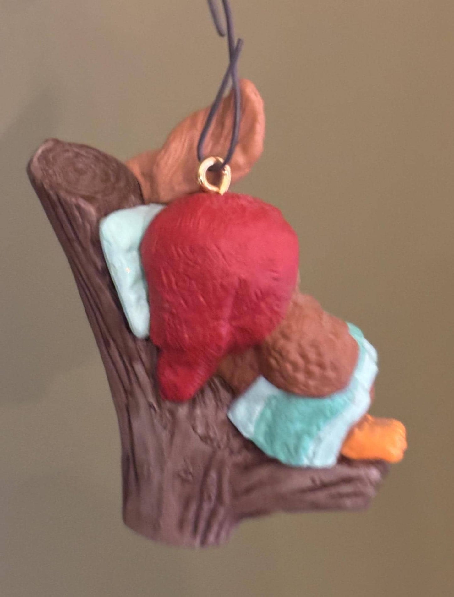 1993 Hallmark Christmas Tree Owliver with Squirrel Ornament, Holiday Decor, Gift for Her