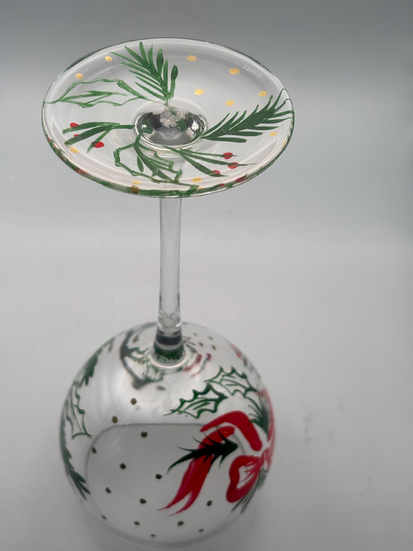 Lenox Gems Hand Painted Balloown Wine Glass, Lover Antiques and Vintage