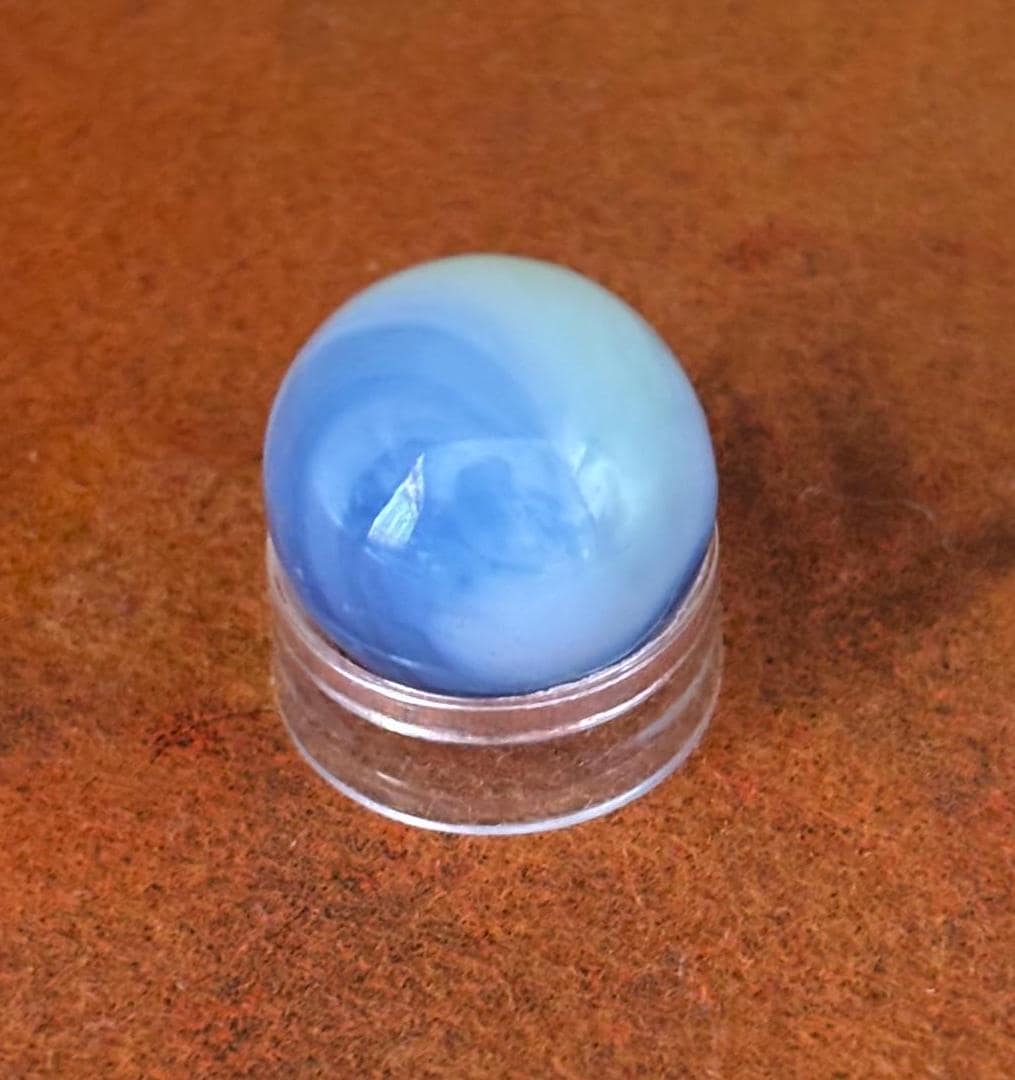 Vintage Vitro Conqueror Glass Marble Blue Starburst Style Glass Art Lover Antiques and Vintage