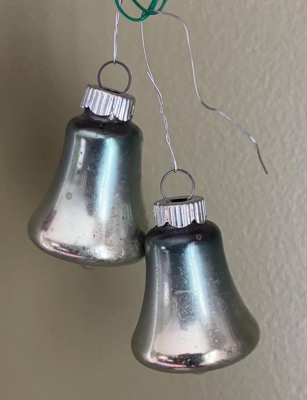 Vintage Shiny Brite Striped Bell Ornament Circa 1940’s Lover Antiques and Vintage