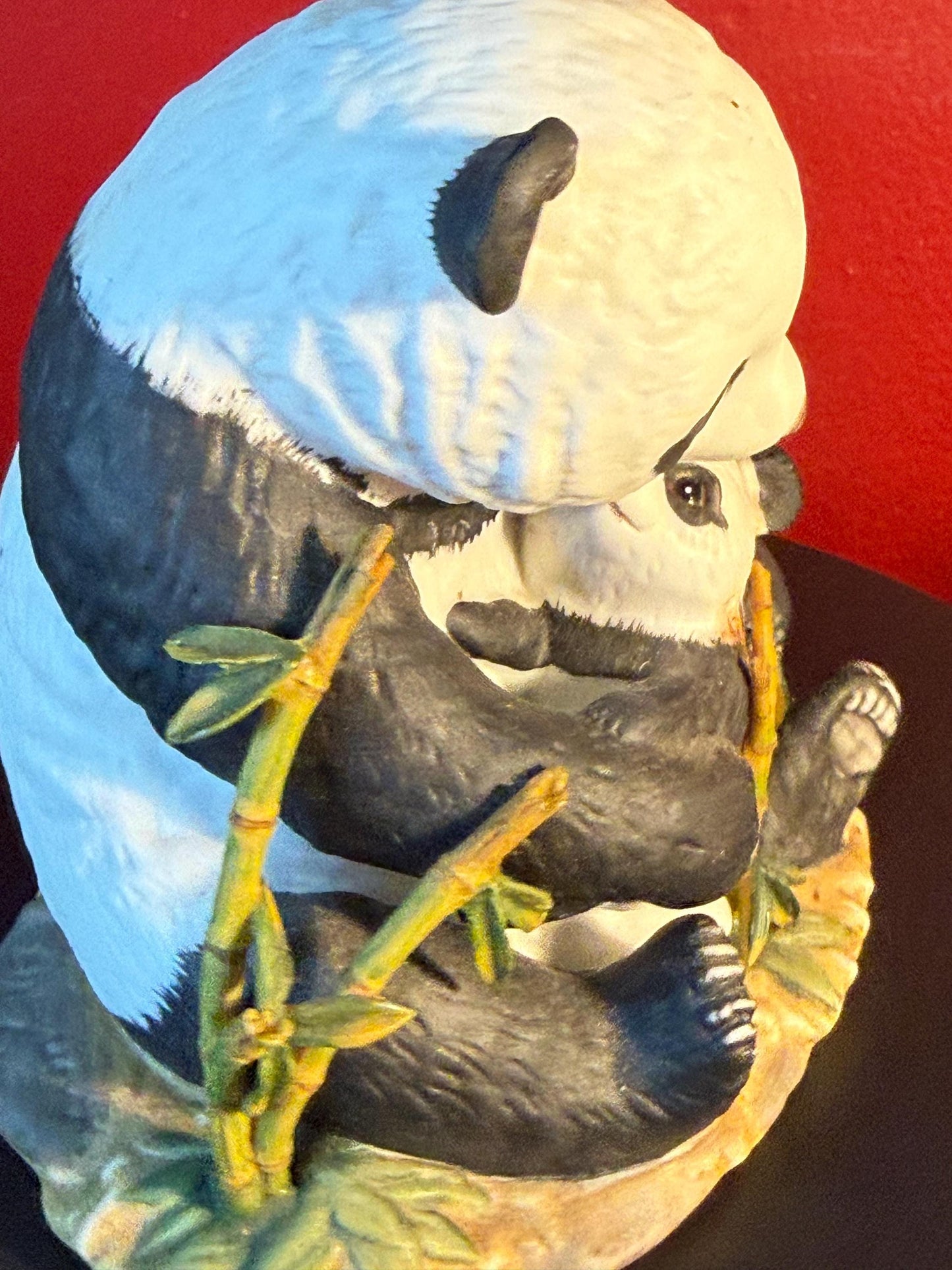 Vintage Homco Masterpiece Porcelain Panda Bear Mother and Cub Figurine Collectible