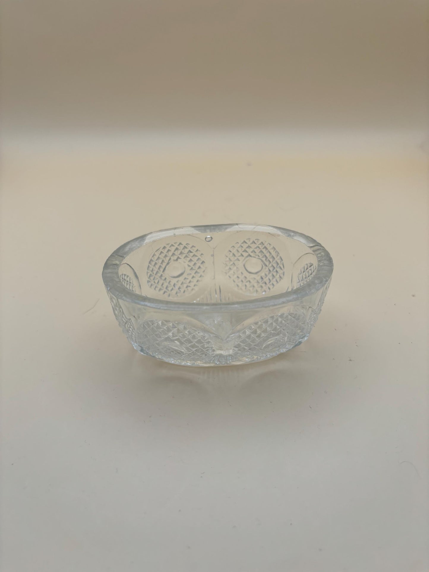 Vintage Small Crystal Bowl with Sunburst Design on Bottom Lover Antiques and Vintage