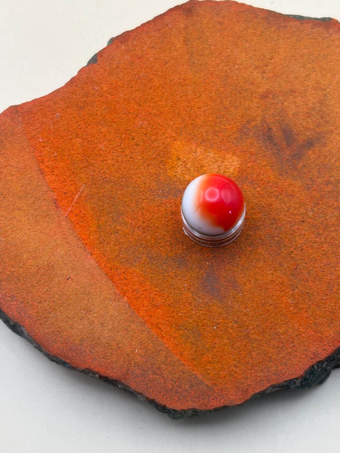 Vintage Vitro All Red Glass Marble Lover Antiques and Vintage