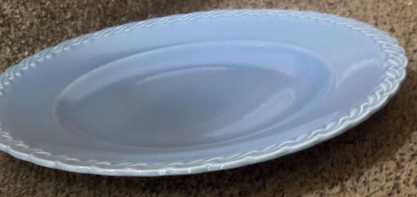 Vernon Kilns Native California Blue Large Platter, Delphine Blue Collection, Lover Antiques and Vintage