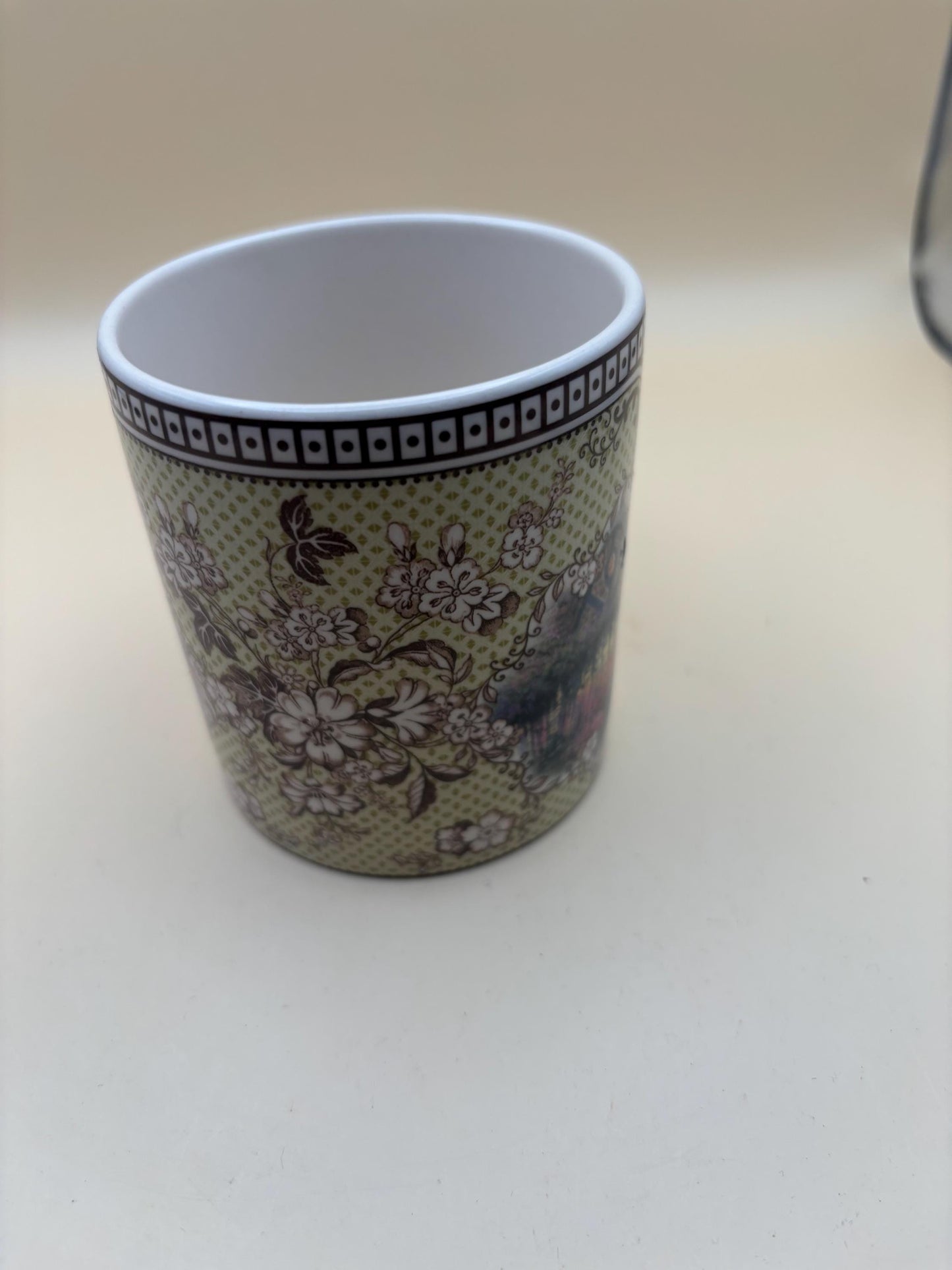 Vintage Thomas Kinkade Inspired Home Cottage Mug Copeland Spode Cup Lover Antiques and Vintage