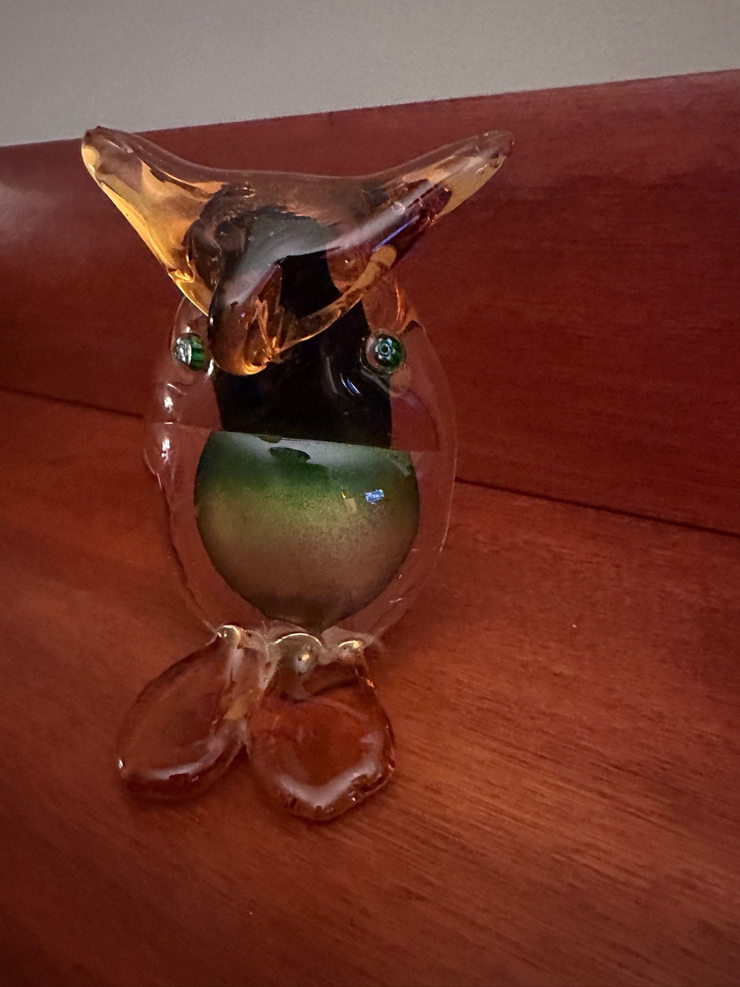 Vintage Murano Glass Owl, made with 24k Gold, Murano Glass Art, Lover Antiques and Vintage