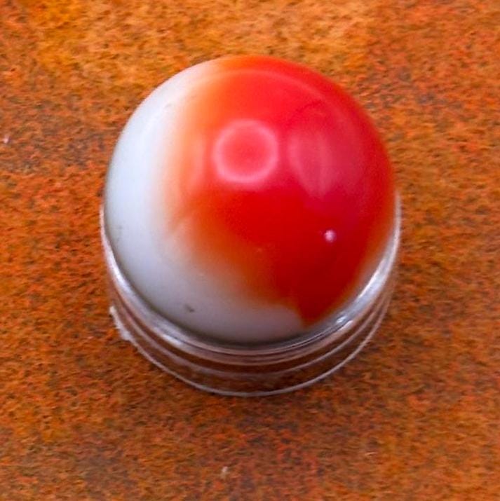 Vintage Vitro All Red Glass Marble Lover Antiques and Vintage