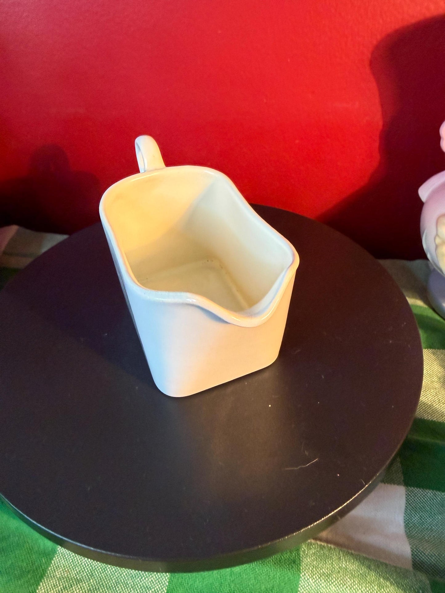 Vintage Franciscan White Ceramic Creamer Gravy Dish Mid Century Modern Kitchenware