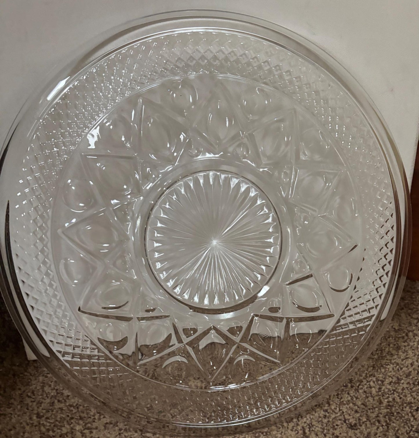 Vintage Cape Cod Glass Platter: Large Serving Dish