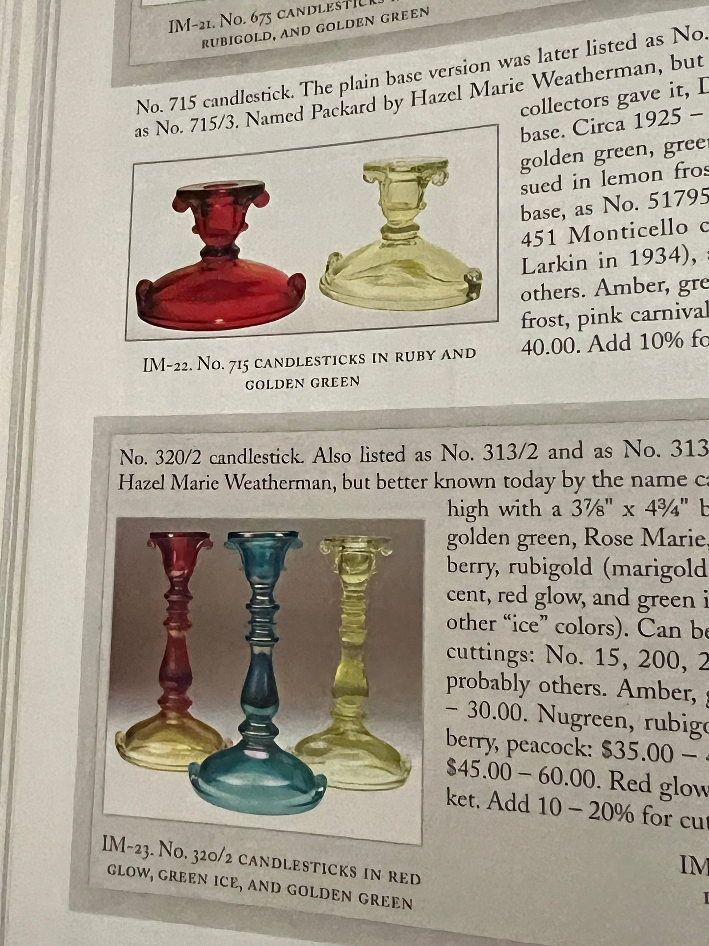 Glass Candlestick Book Volume 2: Fostoria to Jefferson, Identification & Value Guide
