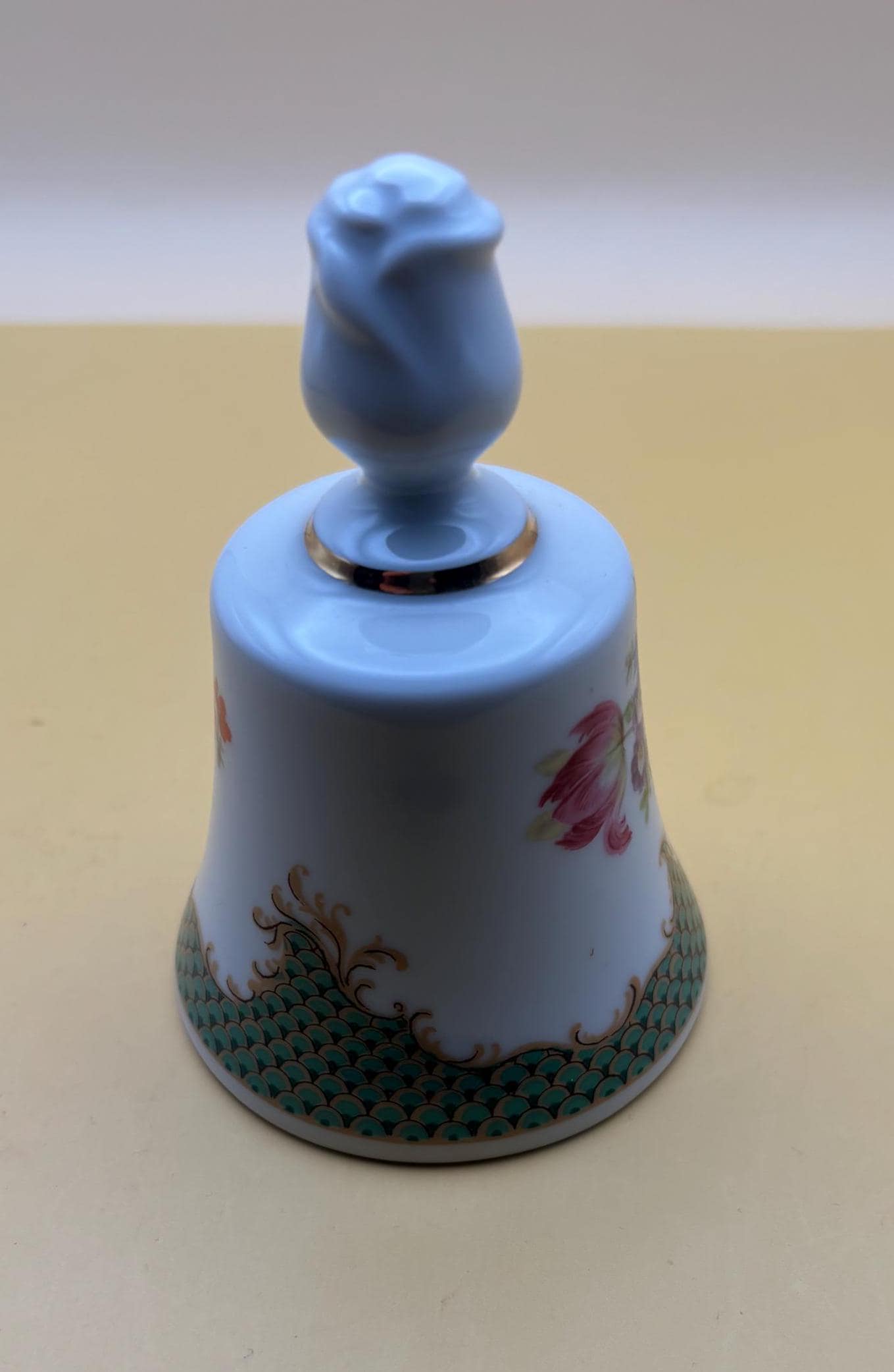 Vintage Bareuther Waldssassen Porcelain Bell Danbury Bavaria Germany Gold Gilding Lover Antiques and Vintage