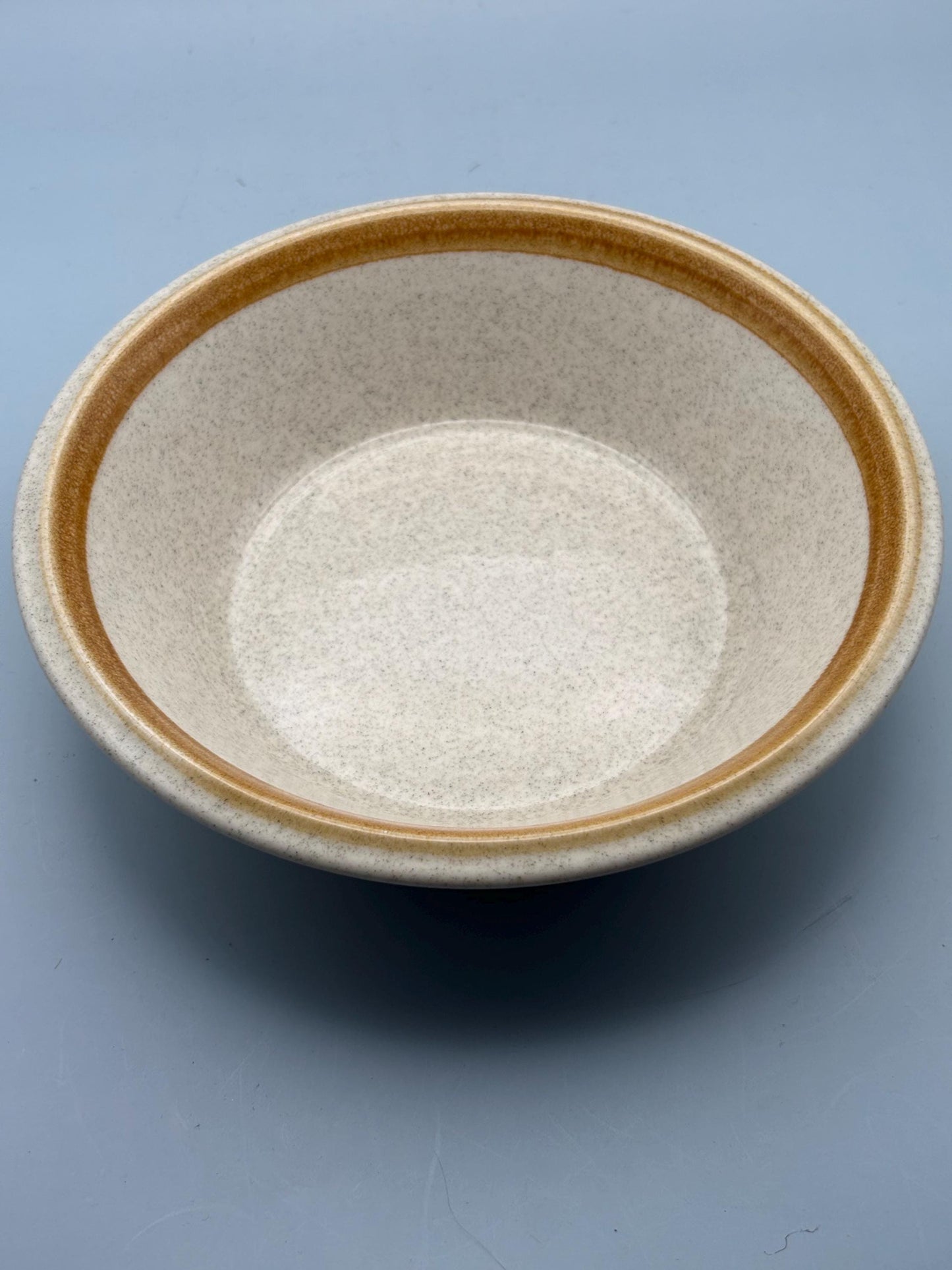 Vintage Mikasa Bowl Salad Soup Bowls Stone Manor Stoneware Tan Speckle With Brown Trim Ceramic Cereal Bowl Lover Antiques and Vintage
