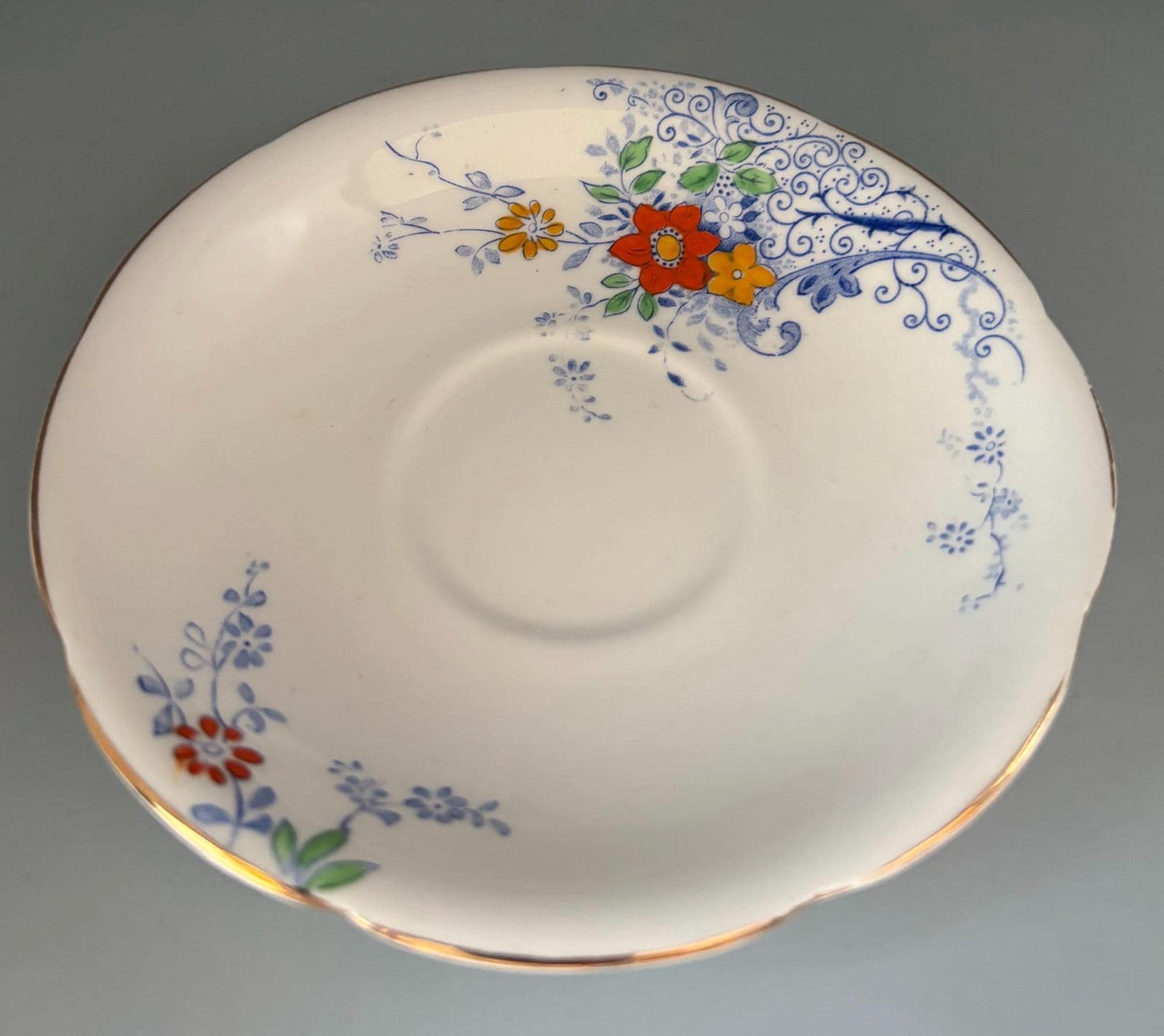 Vintage Heathcote China Plate Saucer Made in England Lover Antiques and Vintage