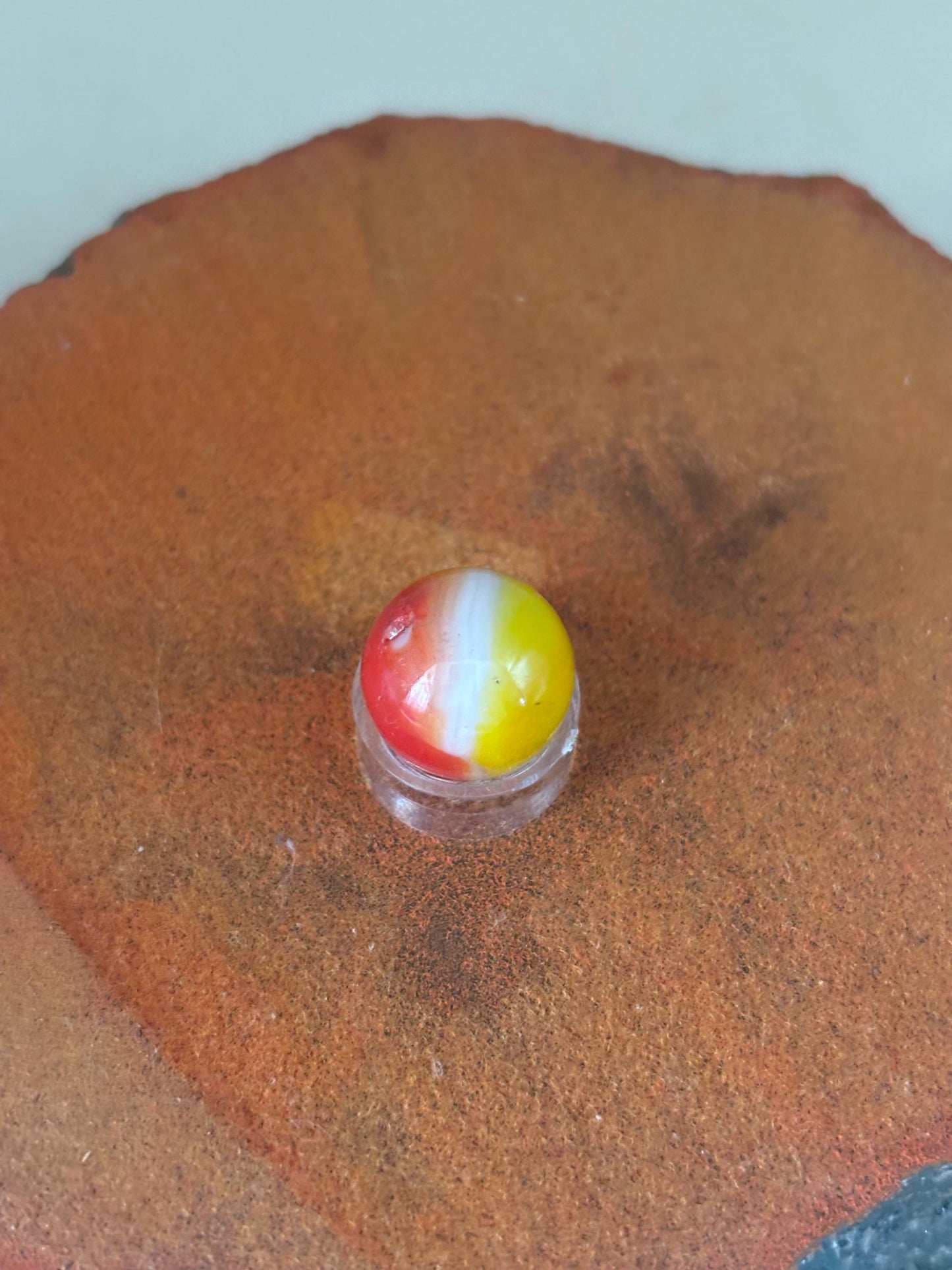 Vintage Vitro All Red Glass Marble Lover Antiques and Vintage