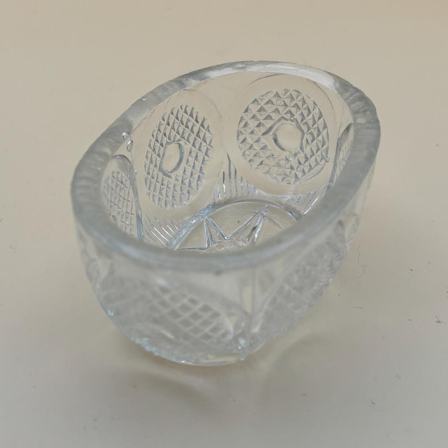 Vintage Small Crystal Bowl with Sunburst Design on Bottom Lover Antiques and Vintage