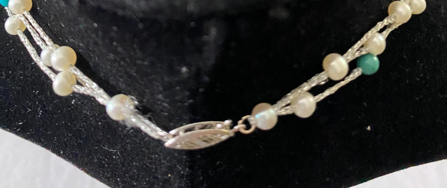 Vintage Multi Strand Freshwater Pearls & Bead Statement Necklace Unique Gift Opportunity Lover Antiques and Vintage