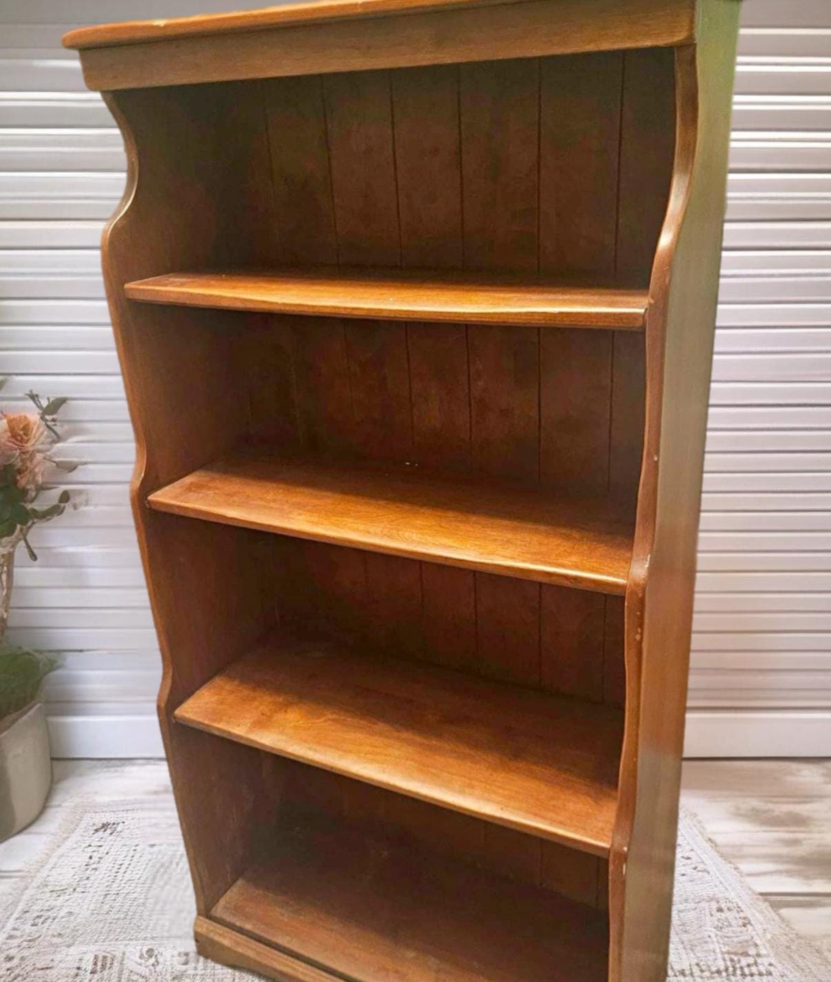 Cushman Colonial Creations Open Book Shelves 461 No. 3-77 Rustic Wood Bookcase Storage Shelf Shelving Lover Antiques and Vintage