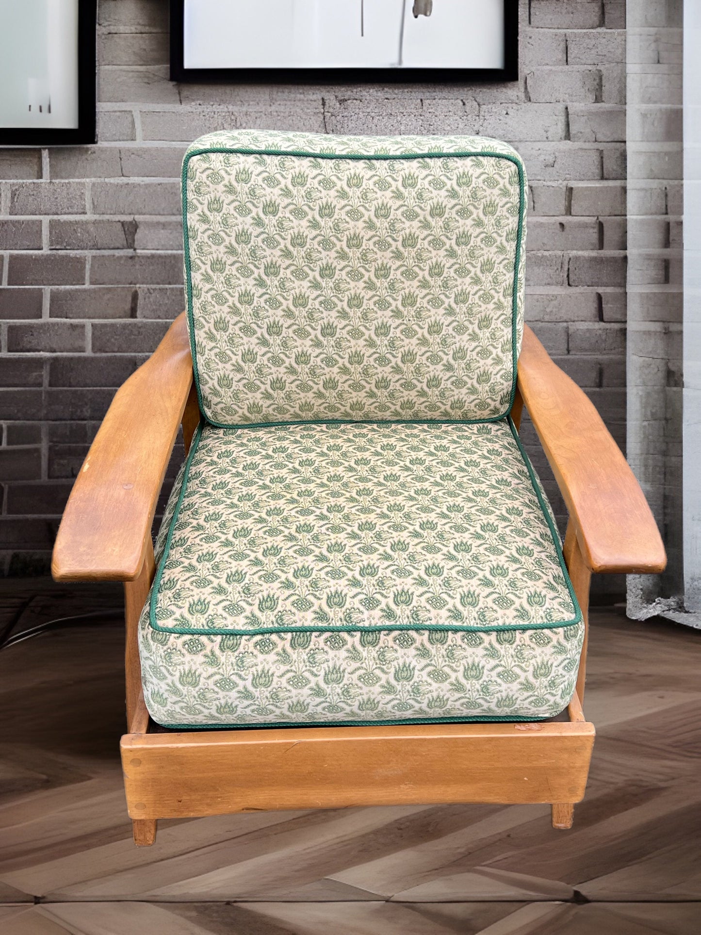 Cushman Londonderry Chair No. 5385, Mid Century Modern Paddle Arm Chair