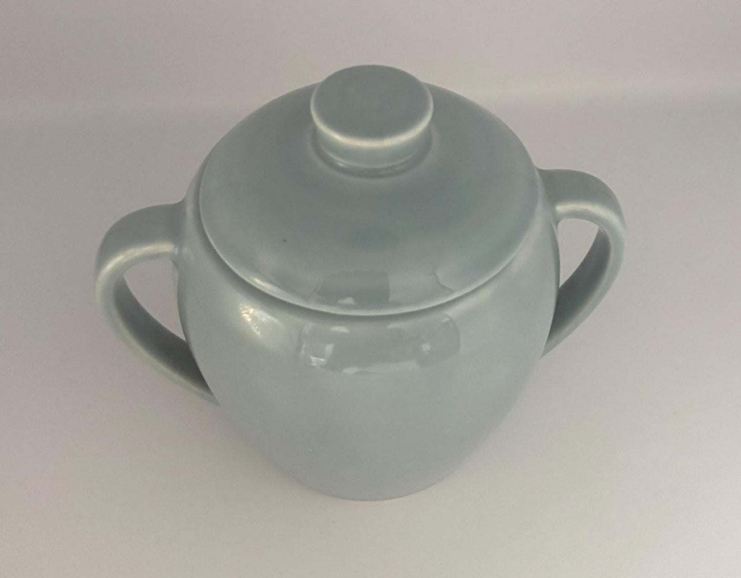 Knowles Green Sugar Bowl with Lid, Lover Antiques Vintage