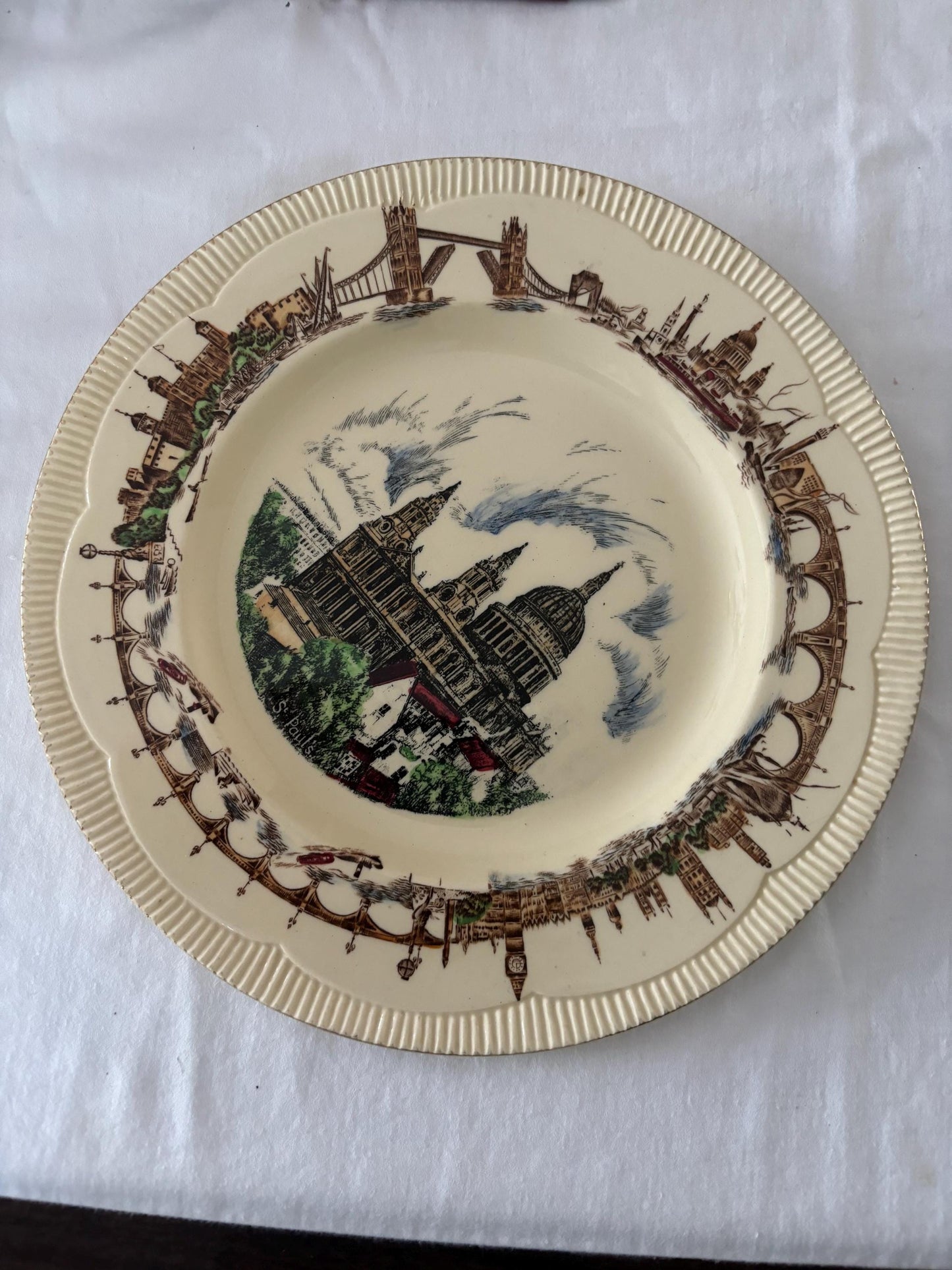 Vintage Clarice Cliff Pottery Plate Newport Pottery of England St. Paul’s Cathedral Lover Antiques and Vintage