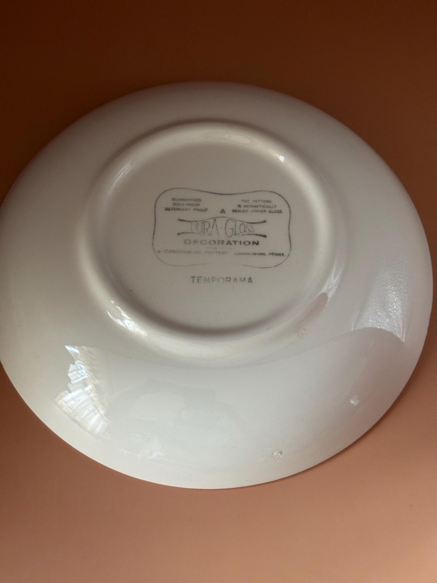 Vintage Canonsburg Pottery Soup or Salad Bowl Temporama Design Lover Antiques and Vintage