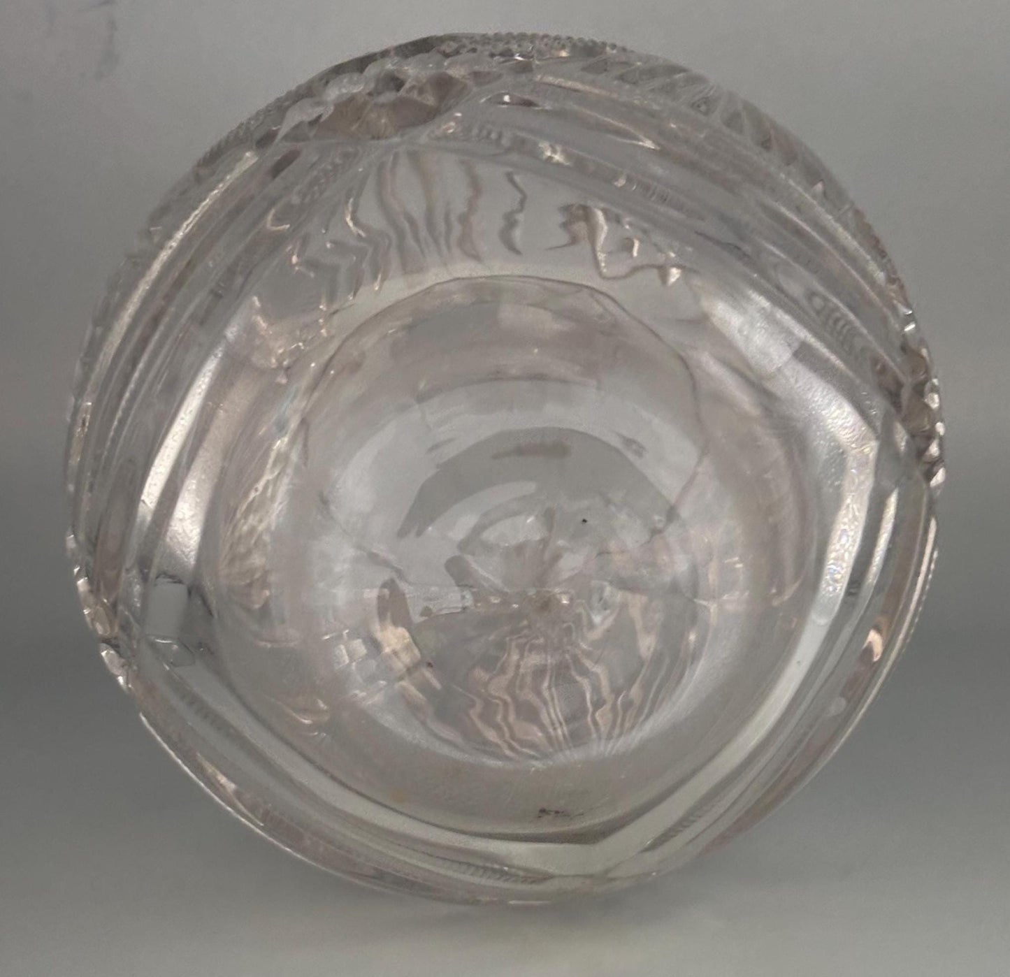 Antique Crystal Water Carafe: Duncan and Sons #28 Diamond Sunburst Design