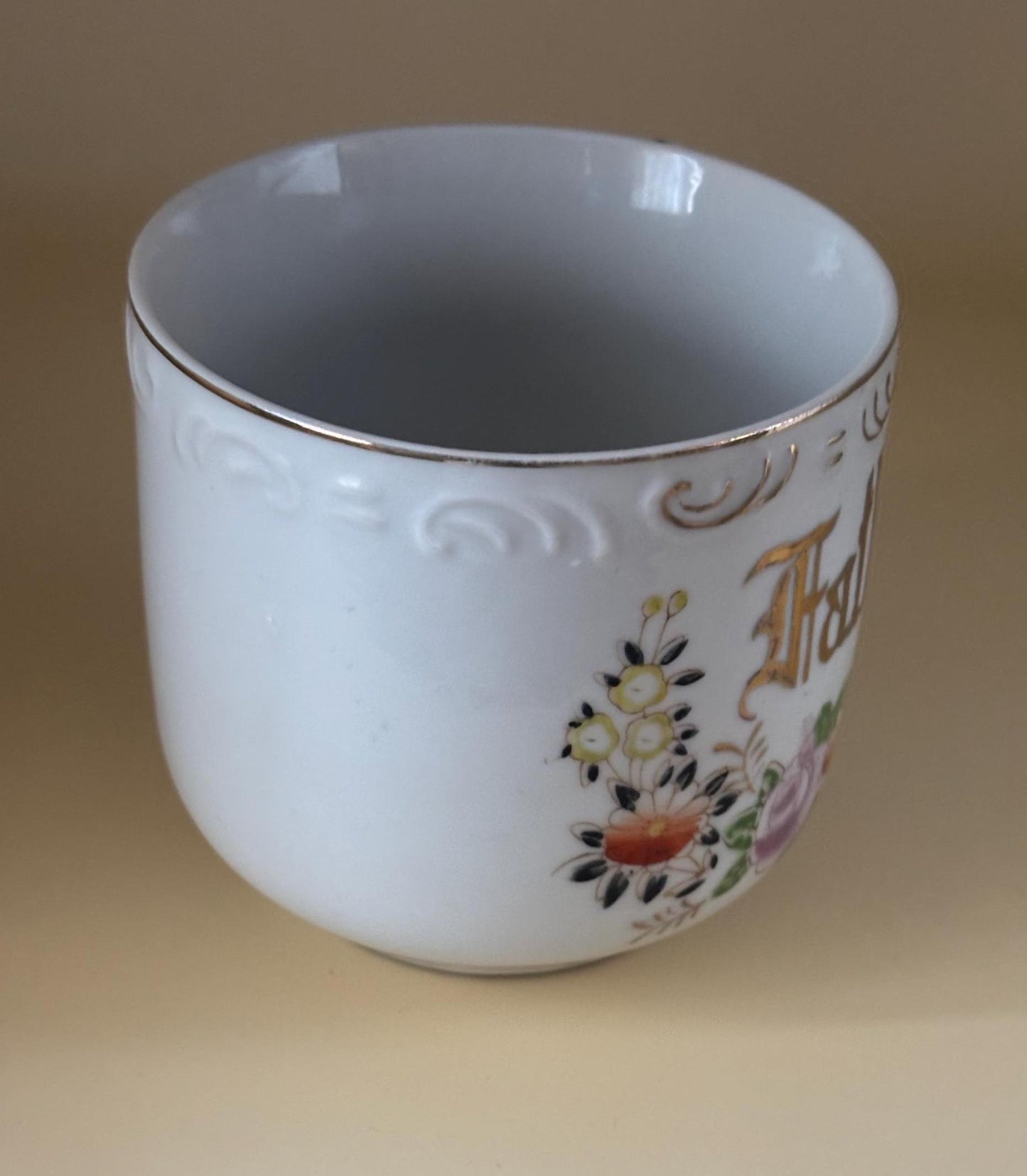 Victorian Fathers Ceramic Cup, Dads Cup, Lover Antiques and Vintage