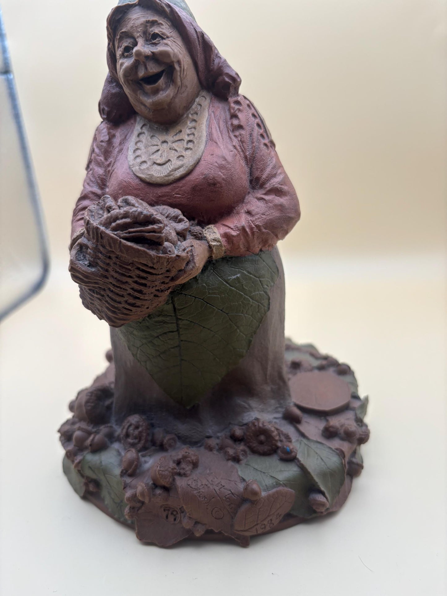 Vintage Gnome Mom Too Baking Pecan Pie by Tom Clark Cairn Artists Mom Too Edition #85 Retired Lover Antiques and Vintage