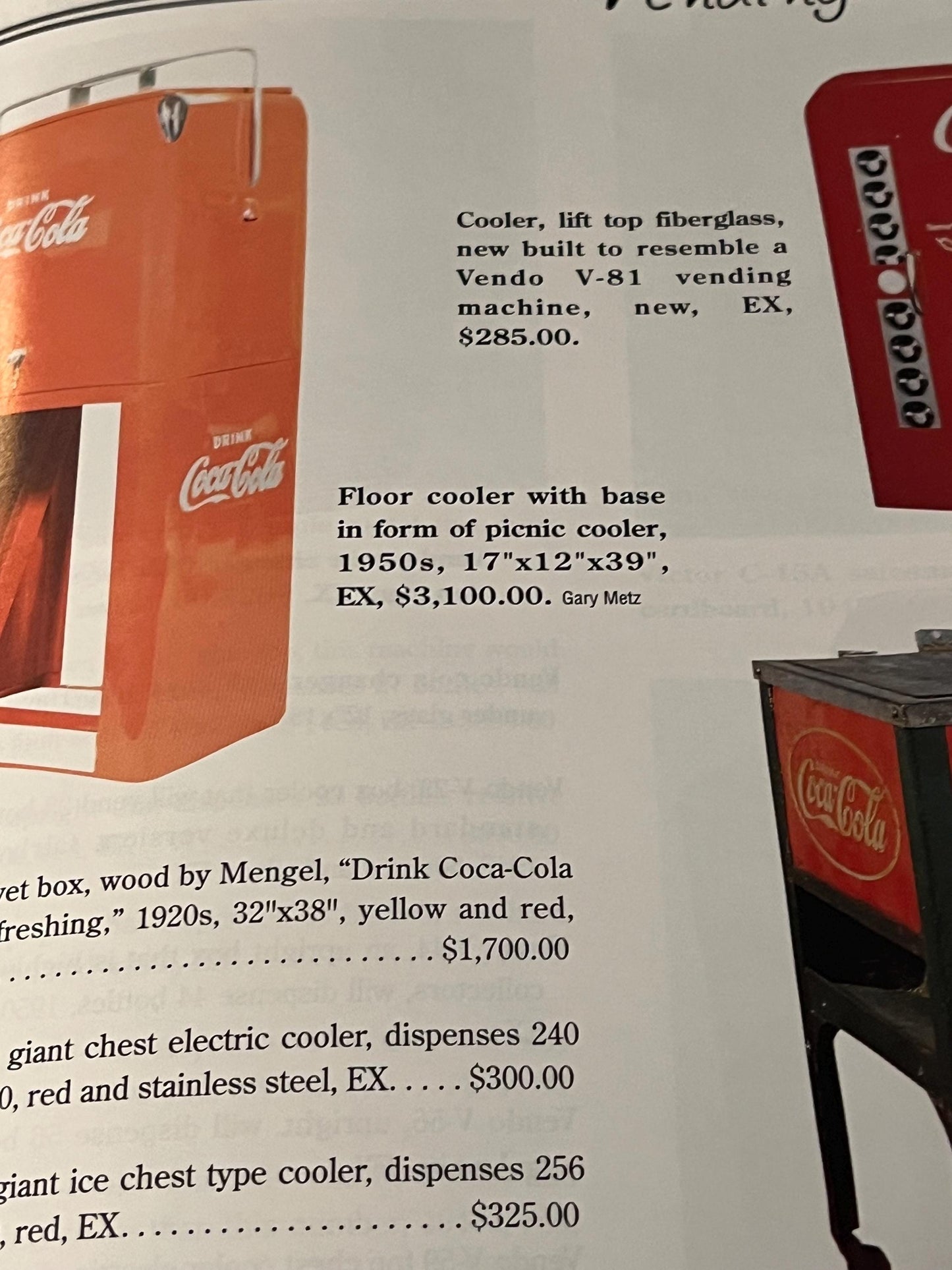 Coca Cola Identification Guide: BJ Summers, 1997 Vintage Book
