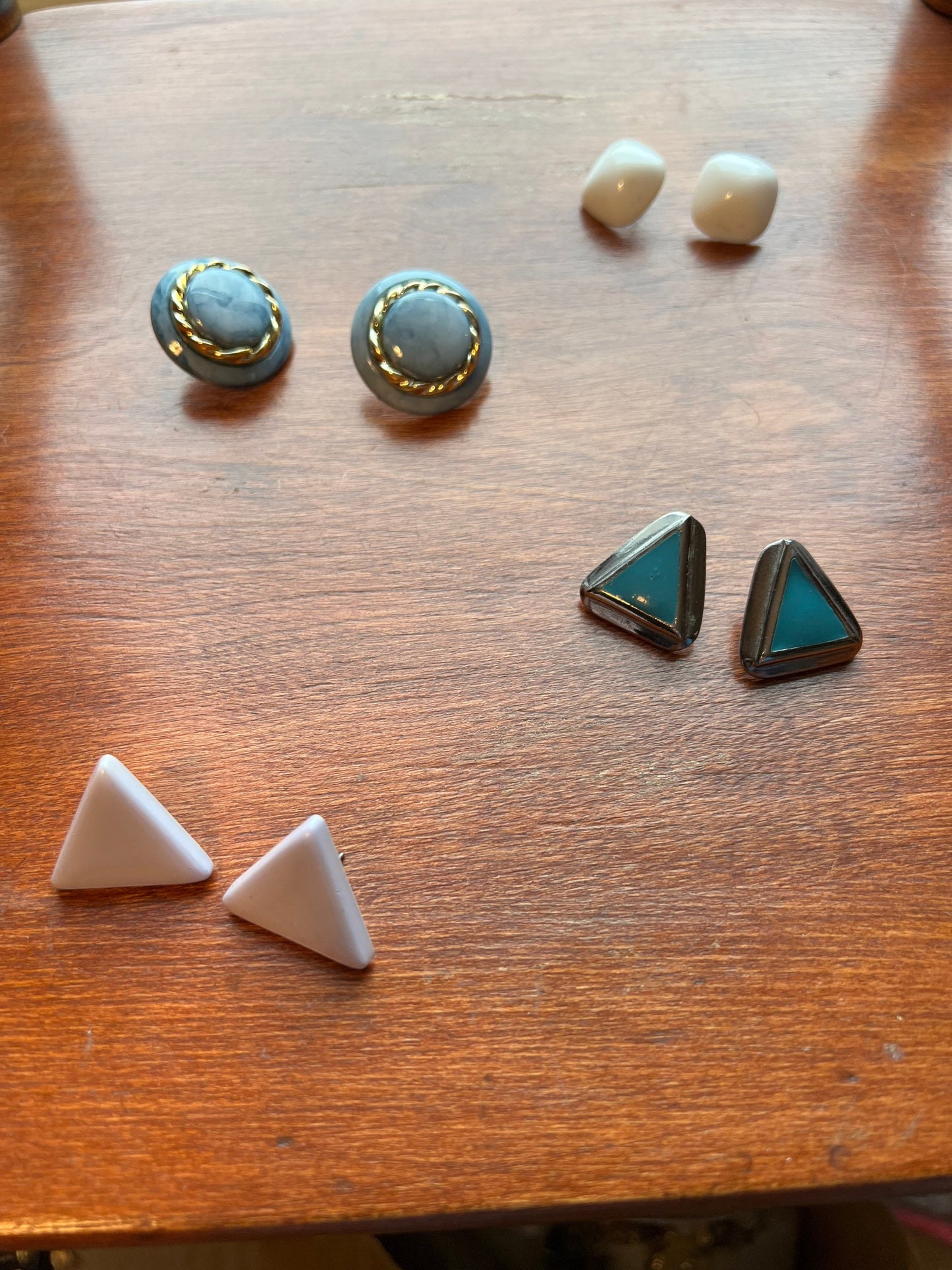 Vintage Geometric Earrings circles triangles squares mid Century Modern jewelry Lover Antiques and Vintage
