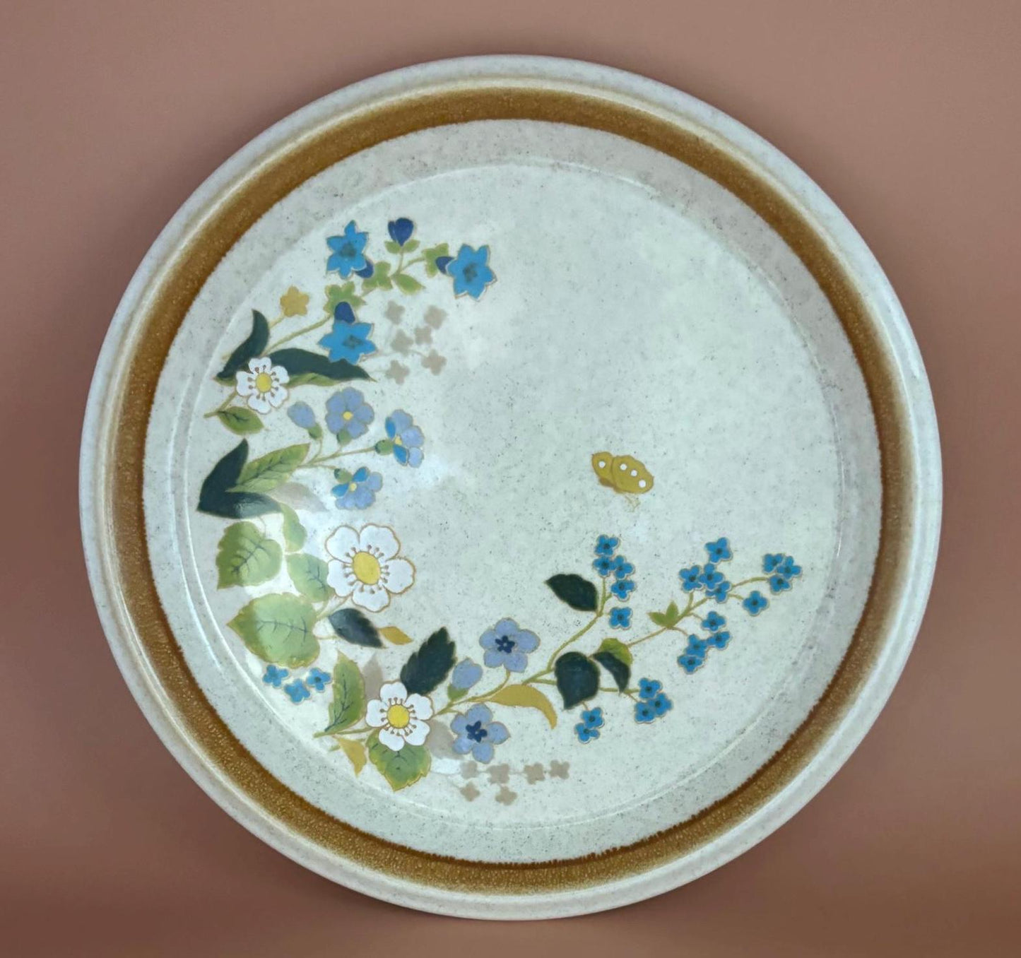 Vintage Mikasa Salad Plate Stone Manor Stoneware F5827 Sweet Briar Blue & White Flowers Lover Antiques and Vintage