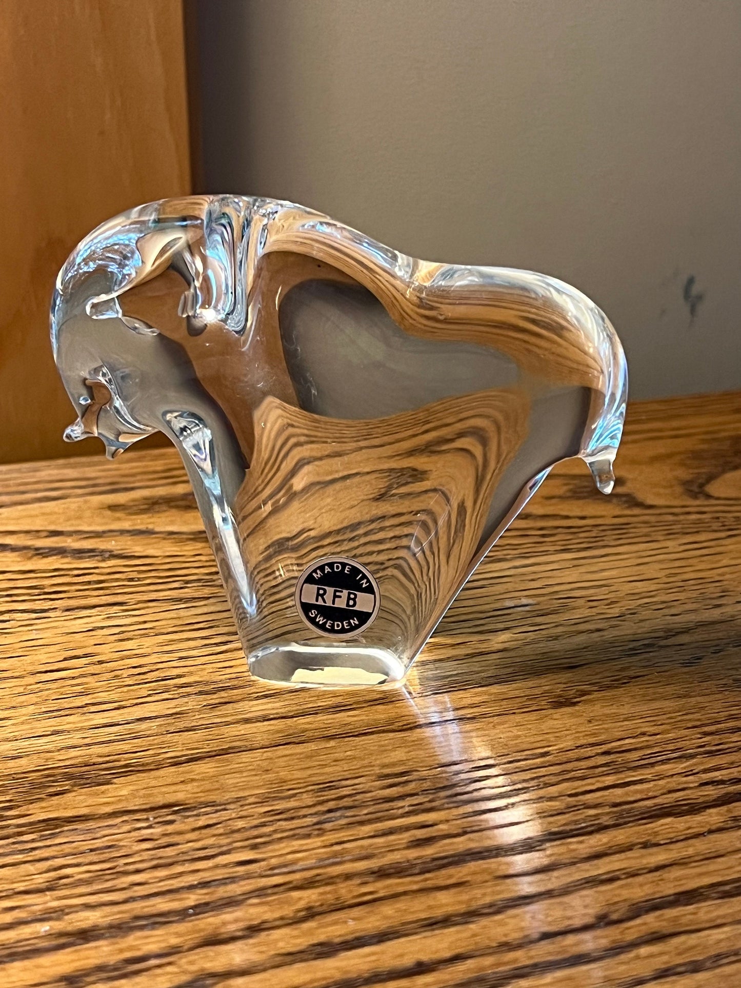 Vintage Glass Bull Paperweight by RFB Sweden Art Glass Lover Antiques and Vintage