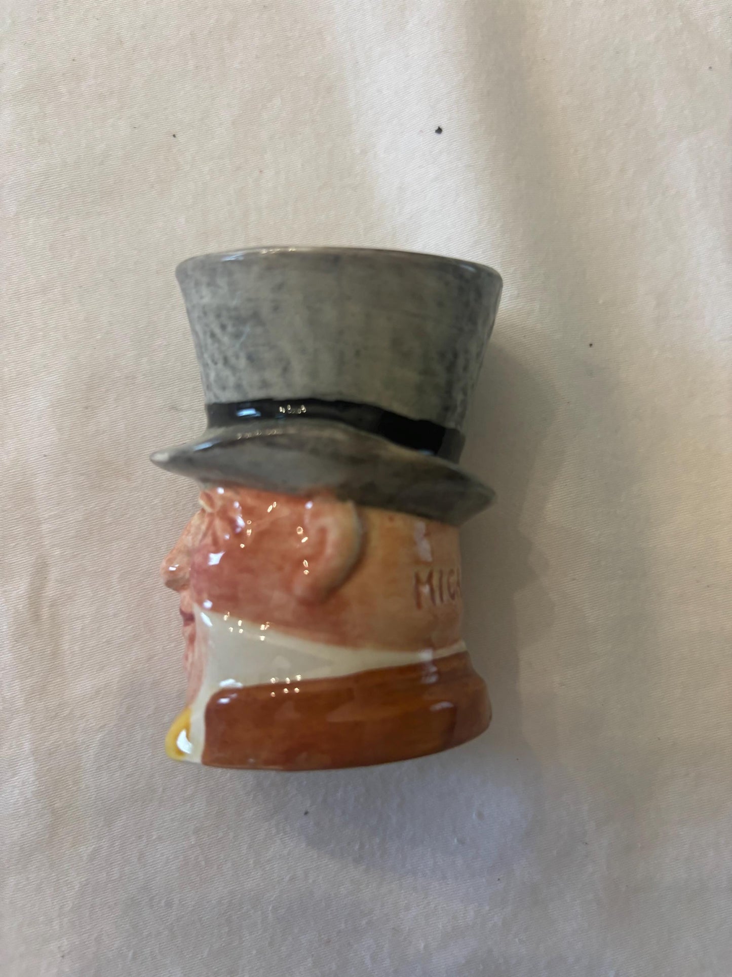 Vintage Mr. Micawber Toby Mug from David Copperfield, Dickens Ceramic Miniature Character Tea Mug | Lancaster & Sandland England Collectible
