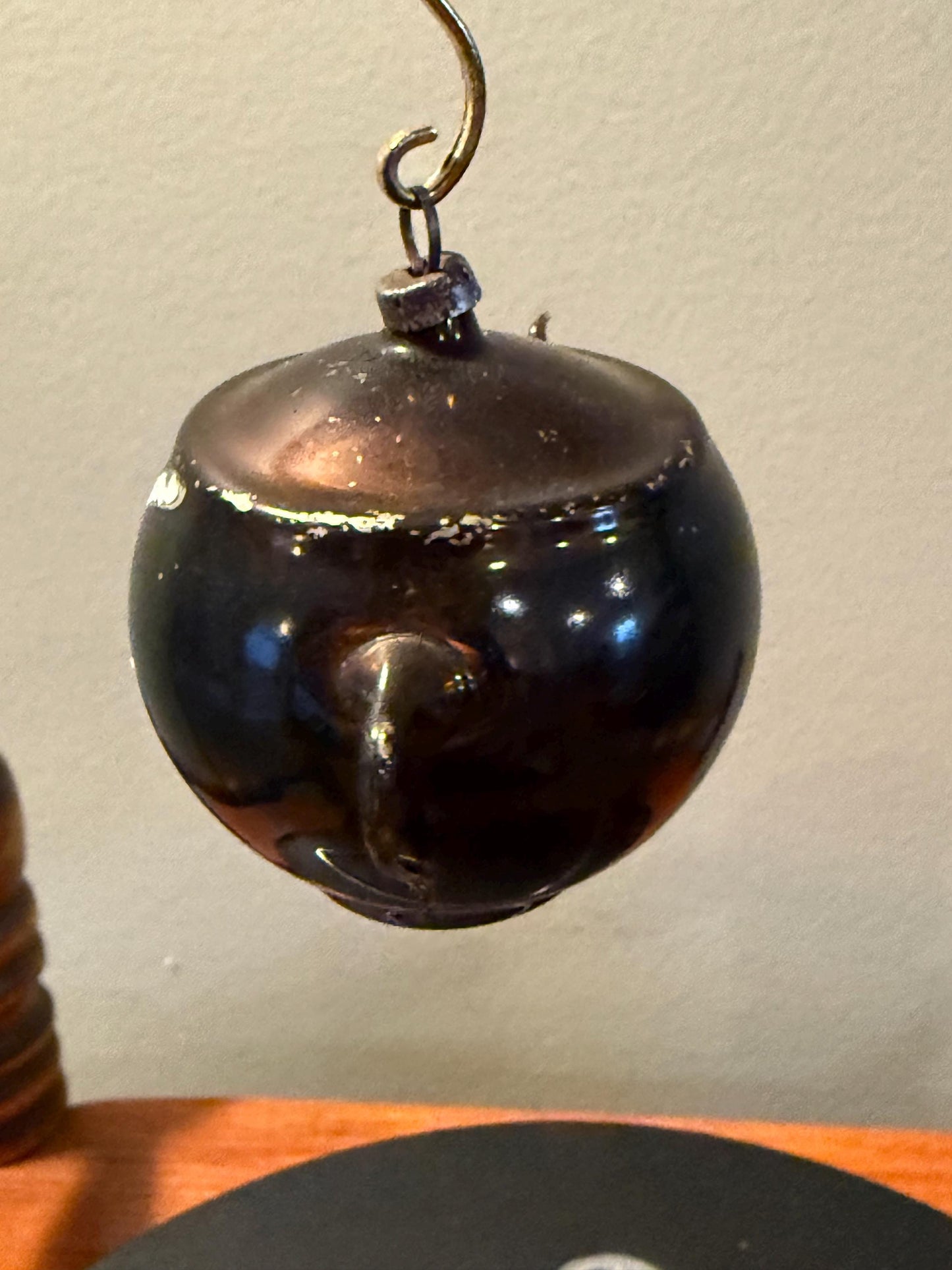Vintage Dark Berry Tea Pot Ornament Hand Blown Hand Painted Flower Design on Maroon Teapot Ornament Lover Antiques and Vintage