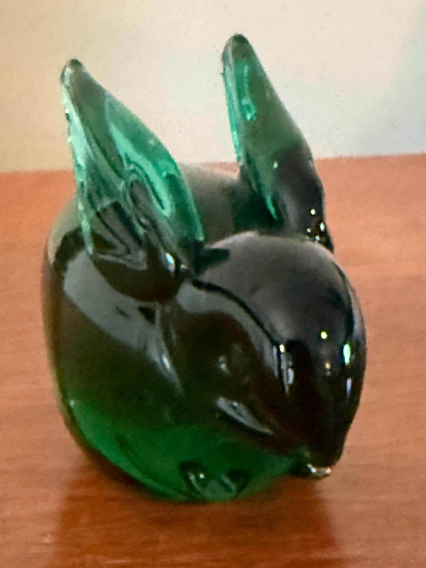 Vintage Fenton Emerald Glass Rabbit Bunny Glass Art Lover Antiques and Vintage