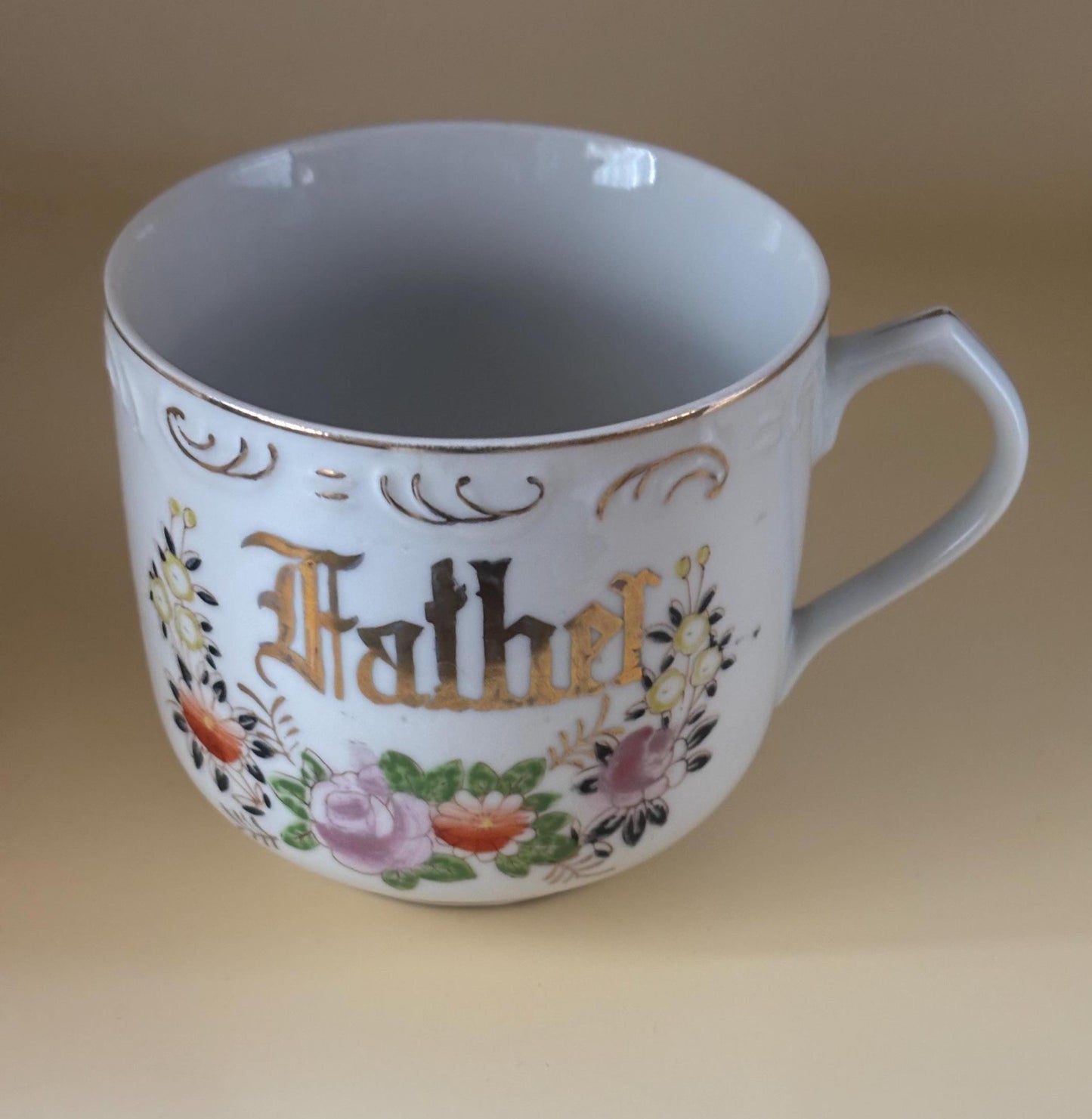 Victorian Fathers Ceramic Cup, Dads Cup, Lover Antiques and Vintage