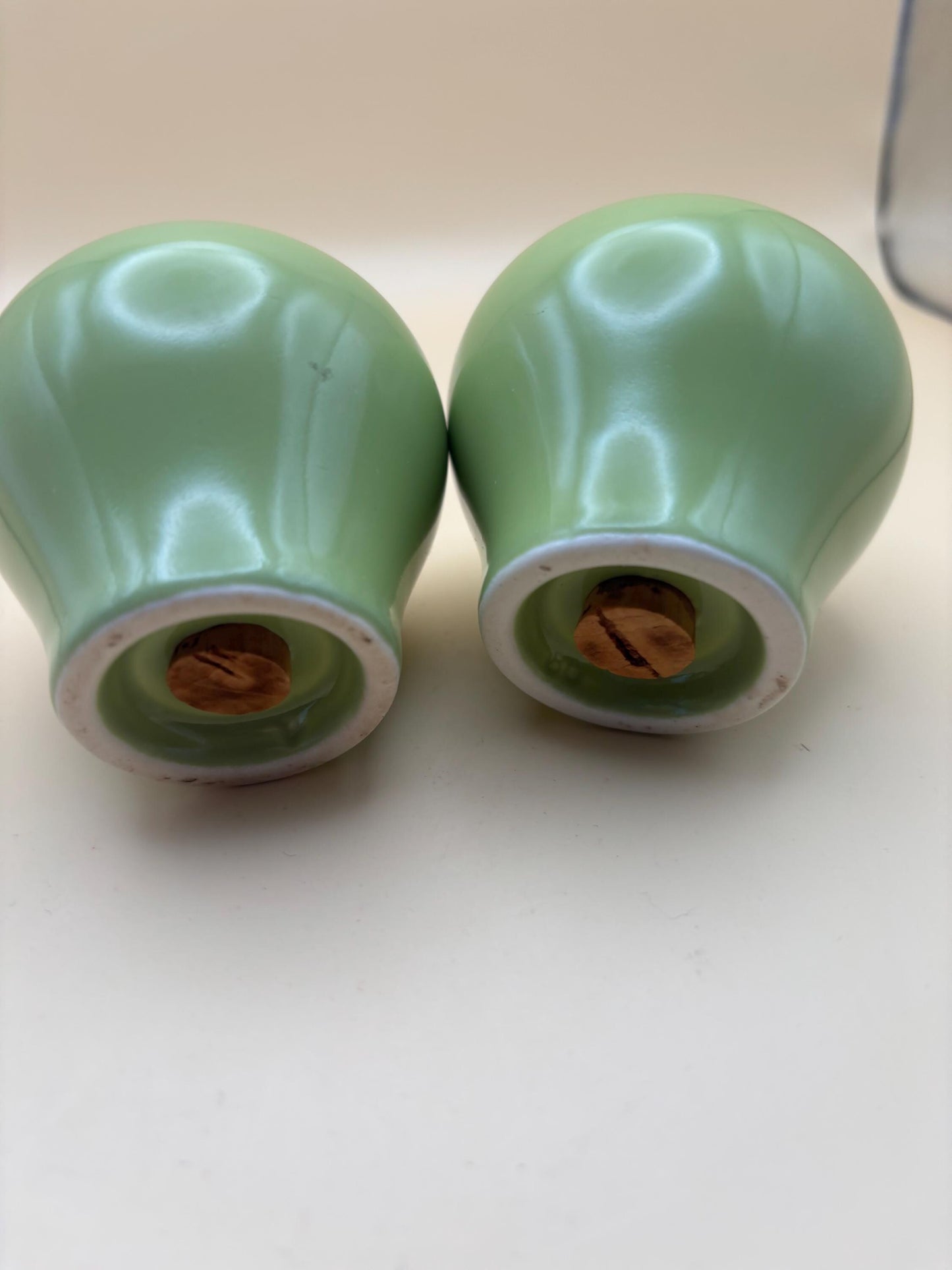Vintage Fiesta Salt and Pepper Shakers Rhythm Homer Laughlin Duraprint Charm House Chartreuse Green Shakers Lover Antiques and Vintage