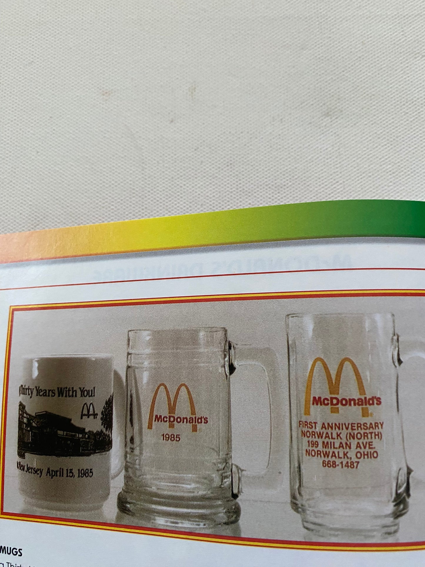 McDonald's Drinkware Identification & Value Guide Book