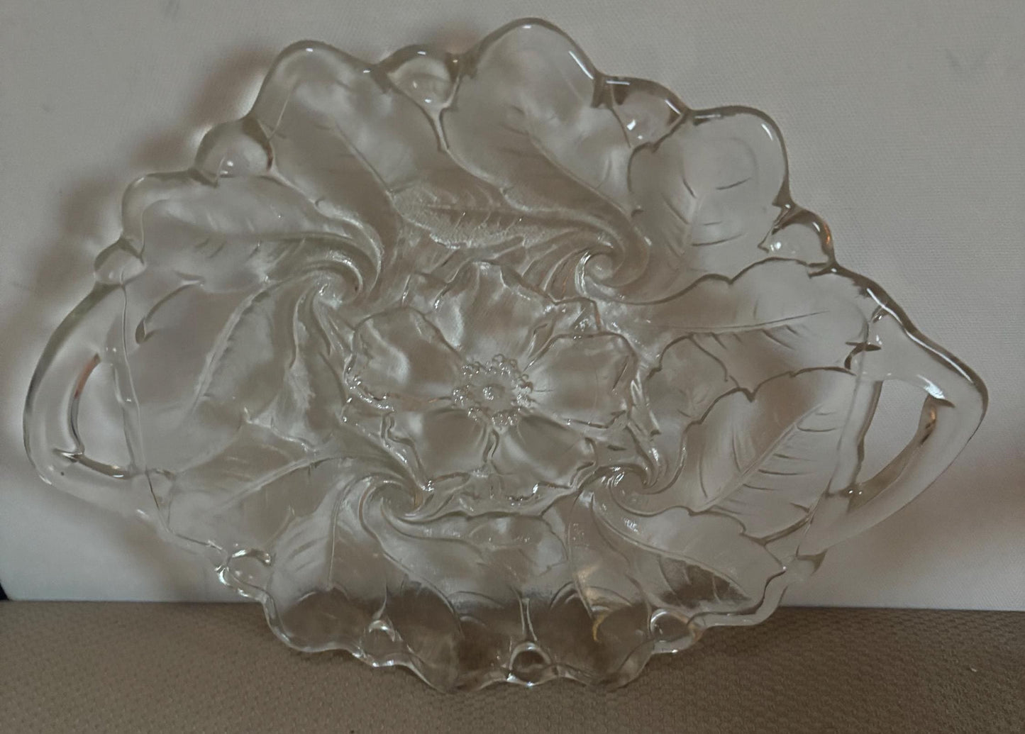 Vintage Indiana Glass Wild Rose Large Plate or Platter Dinner Plate Lover Antiques and Vintage