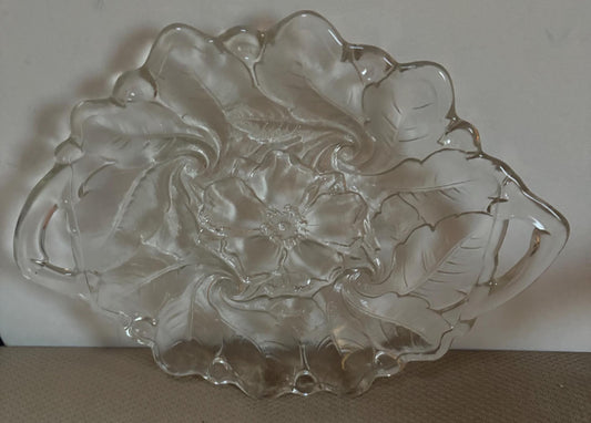 Vintage Indiana Glass Wild Rose Large Plate or Platter Dinner Plate Lover Antiques and Vintage