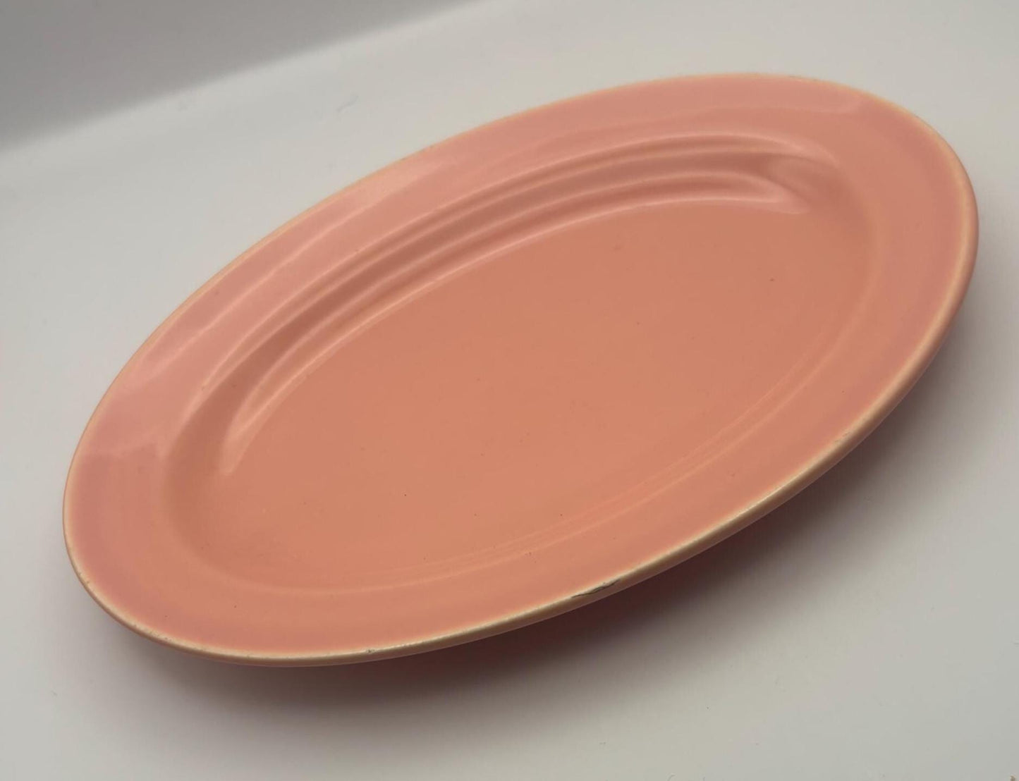 Knowles Oval Platter, Peach Plate, Lover Antiques Vintage