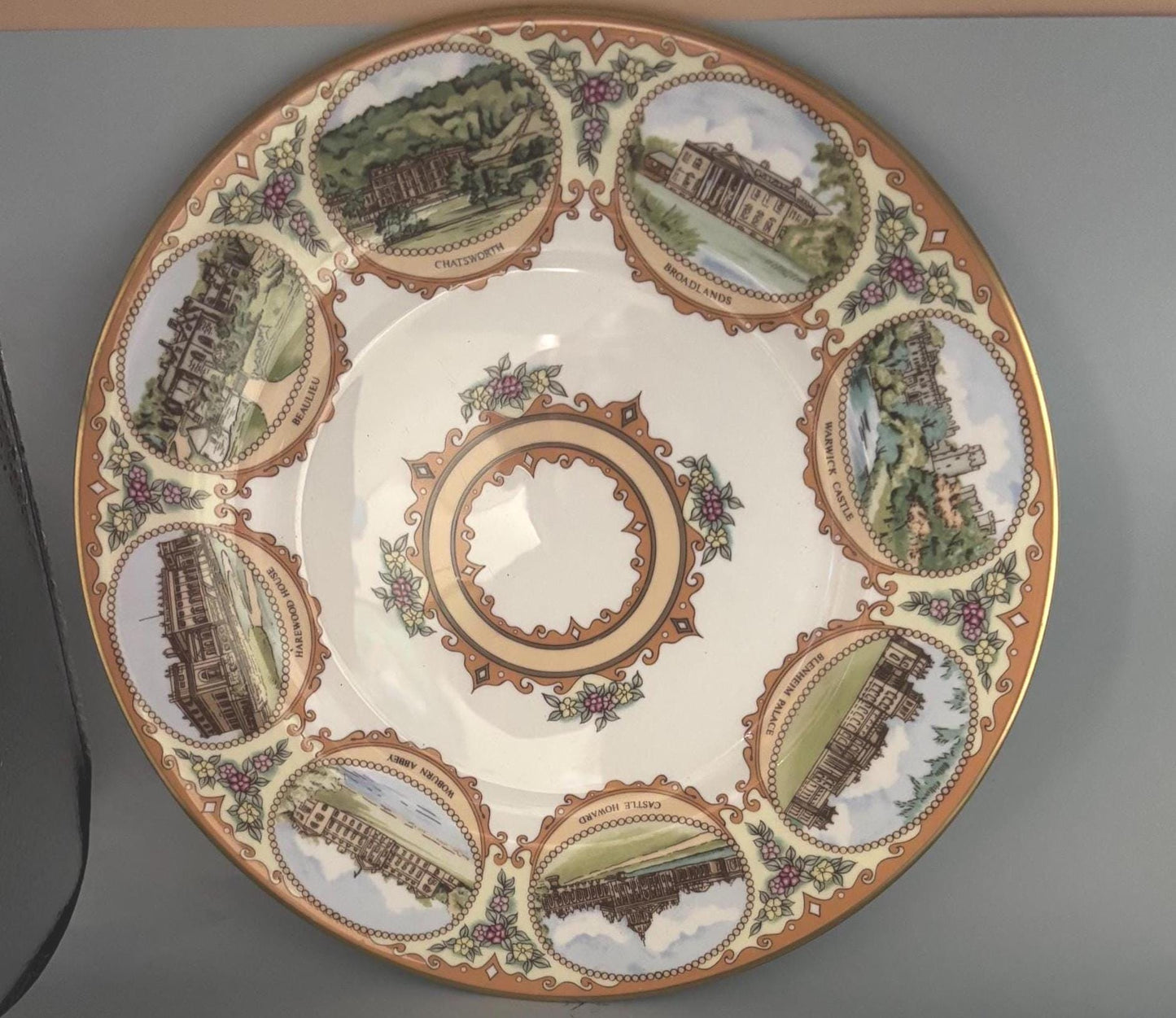 Royal Grafton Plate, Bone China Treasure House Large Platter, Lover Antiques and Vintage