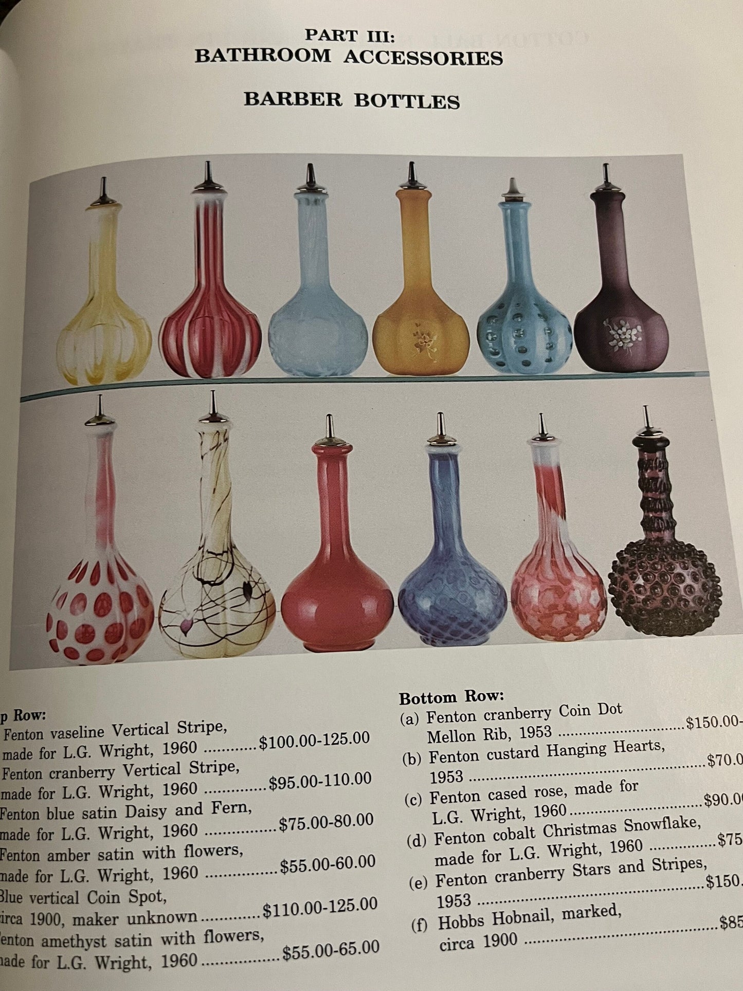 Bedroom & Bathroom Glassware of the Depression Years Fenton Cambridge Akro Agate Powder Jars Book Guide Lover Antiques and Vintage
