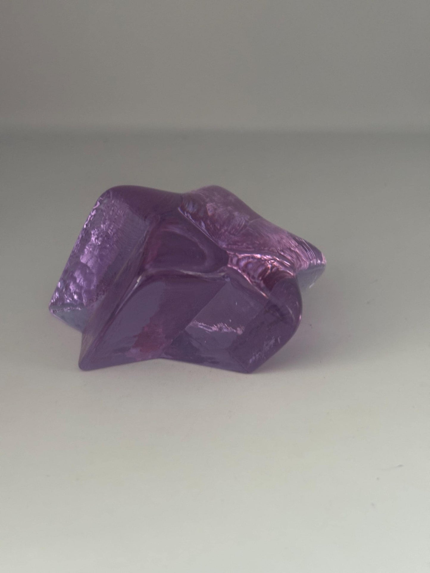 Fire and Light Recycled Lavender Glass Alexandrite Star Paperweight Neodymium Collectible