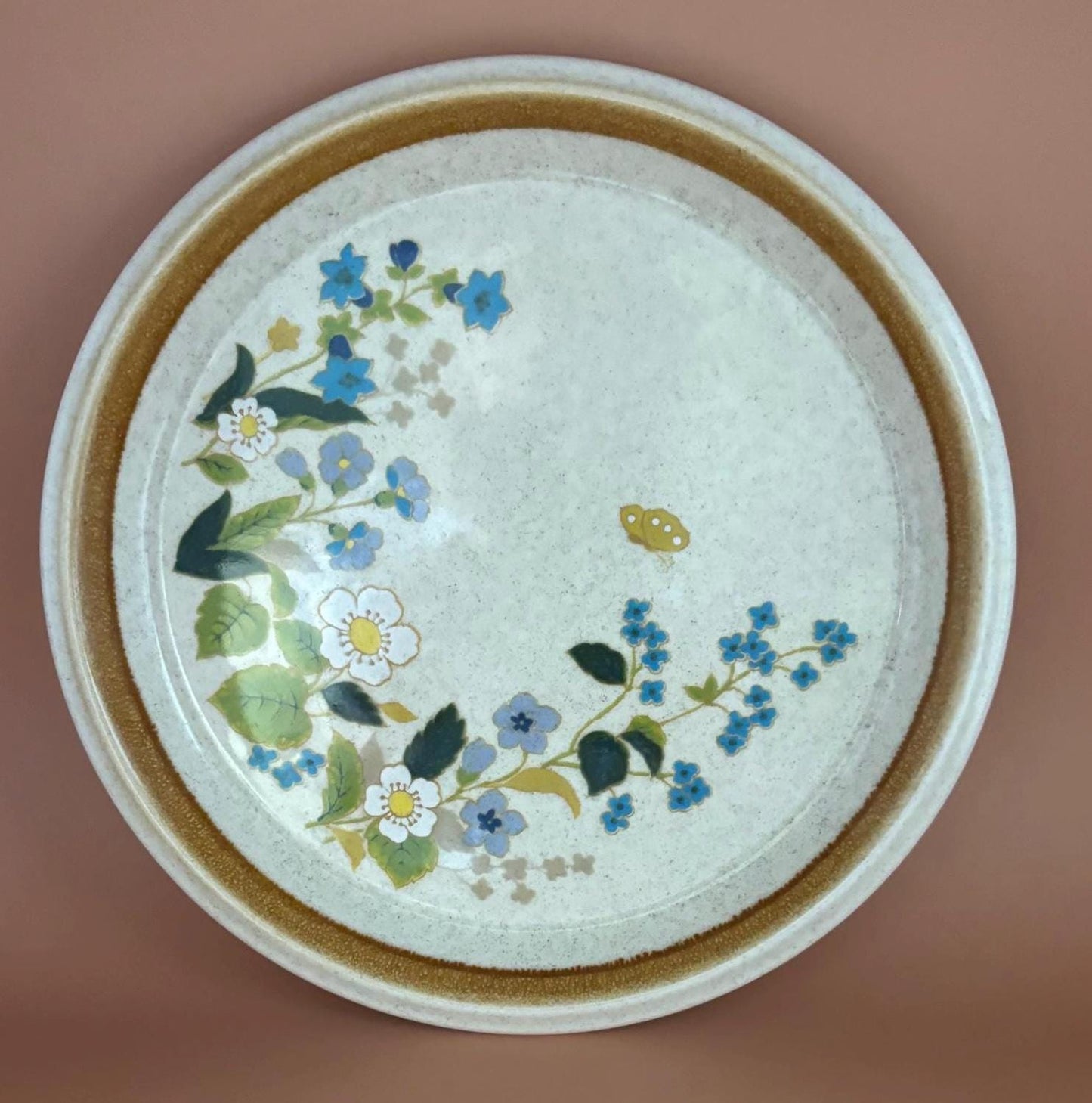 Vintage Mikasa Salad Plate Stone Manor Stoneware F5827 Sweet Briar Blue & White Flowers Lover Antiques and Vintage