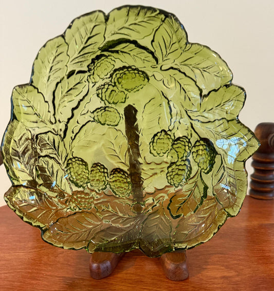 Green Glass Bowl Trinket Dish Avocado Home Decor Unique Gift for Her Green Trinket Dish