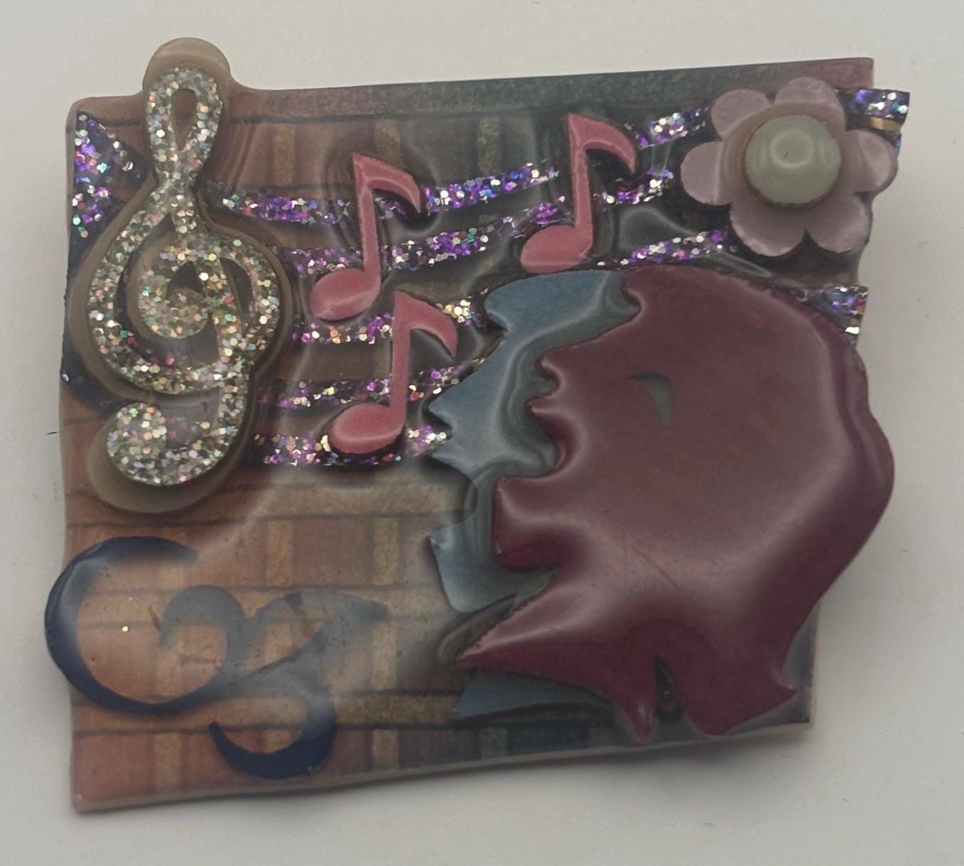 Vintage Lucinda Music Pin: Lover Antiques Collectible