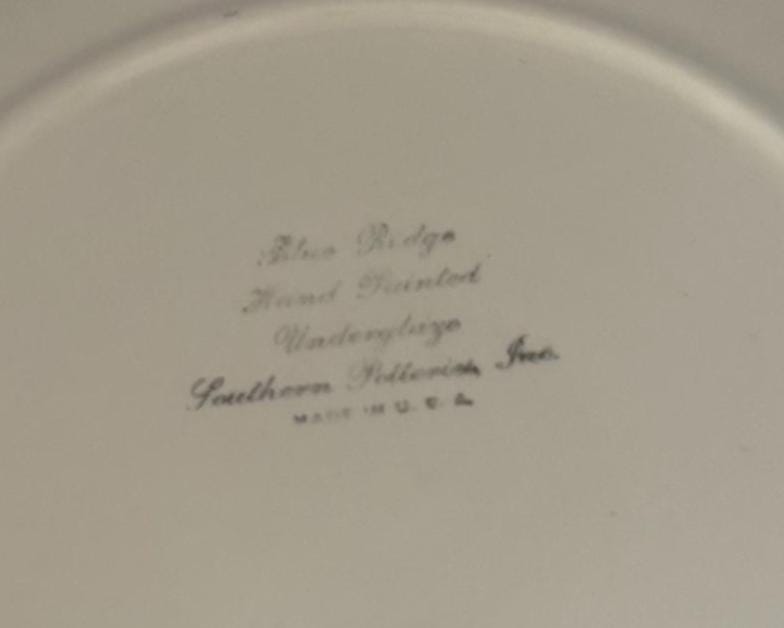 Blue Ridge Southern Potteries Dinner Plate, Summer Flowers Design, Lover Antiques and Vintage