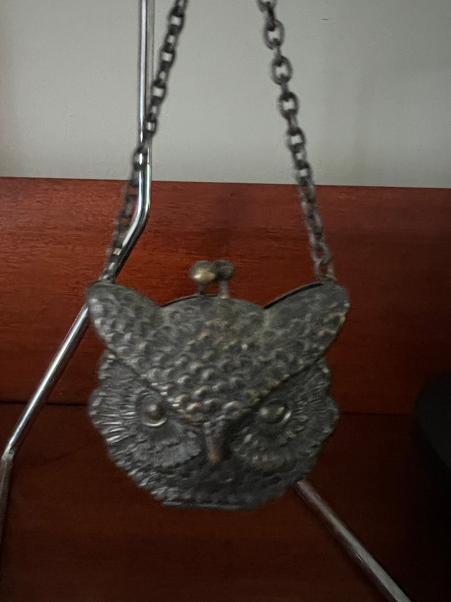 Antique 1904 World's Fair Owl Coin Purse - St. Louis Expo Trinket